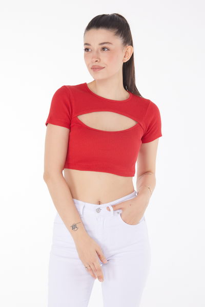 Crop Kirmizi - 25852 