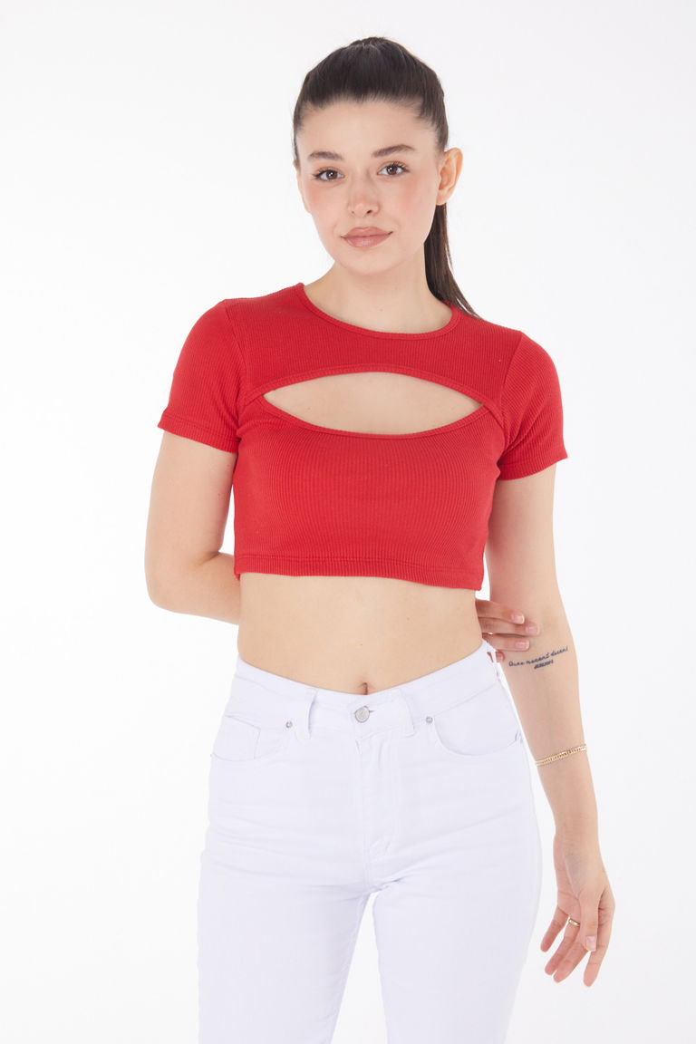 Crop Kirmizi - 25852 - TOFİSA