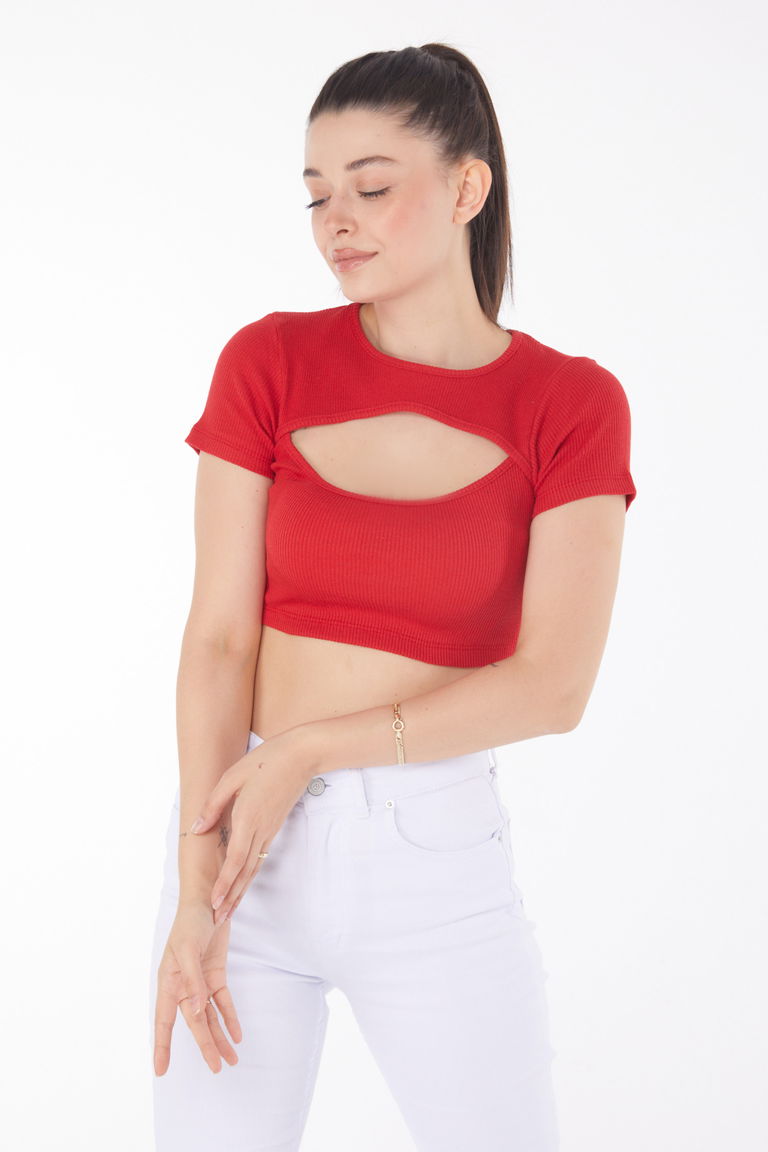 Crop Kirmizi - 25852 - TOFİSA