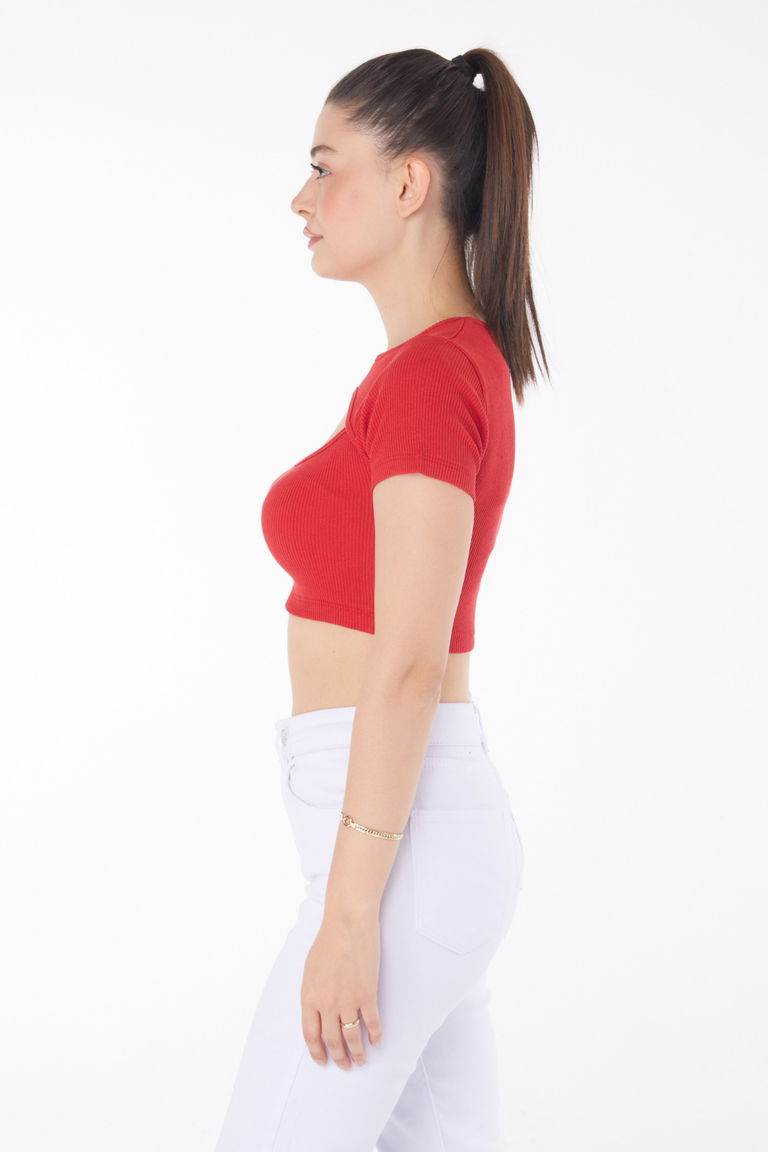 Crop Kirmizi - 25852 - TOFİSA