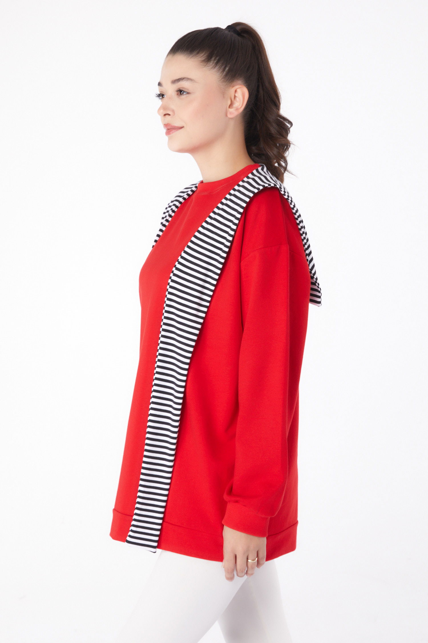 Şallı Sweat Kirmizi - 26223 - 4