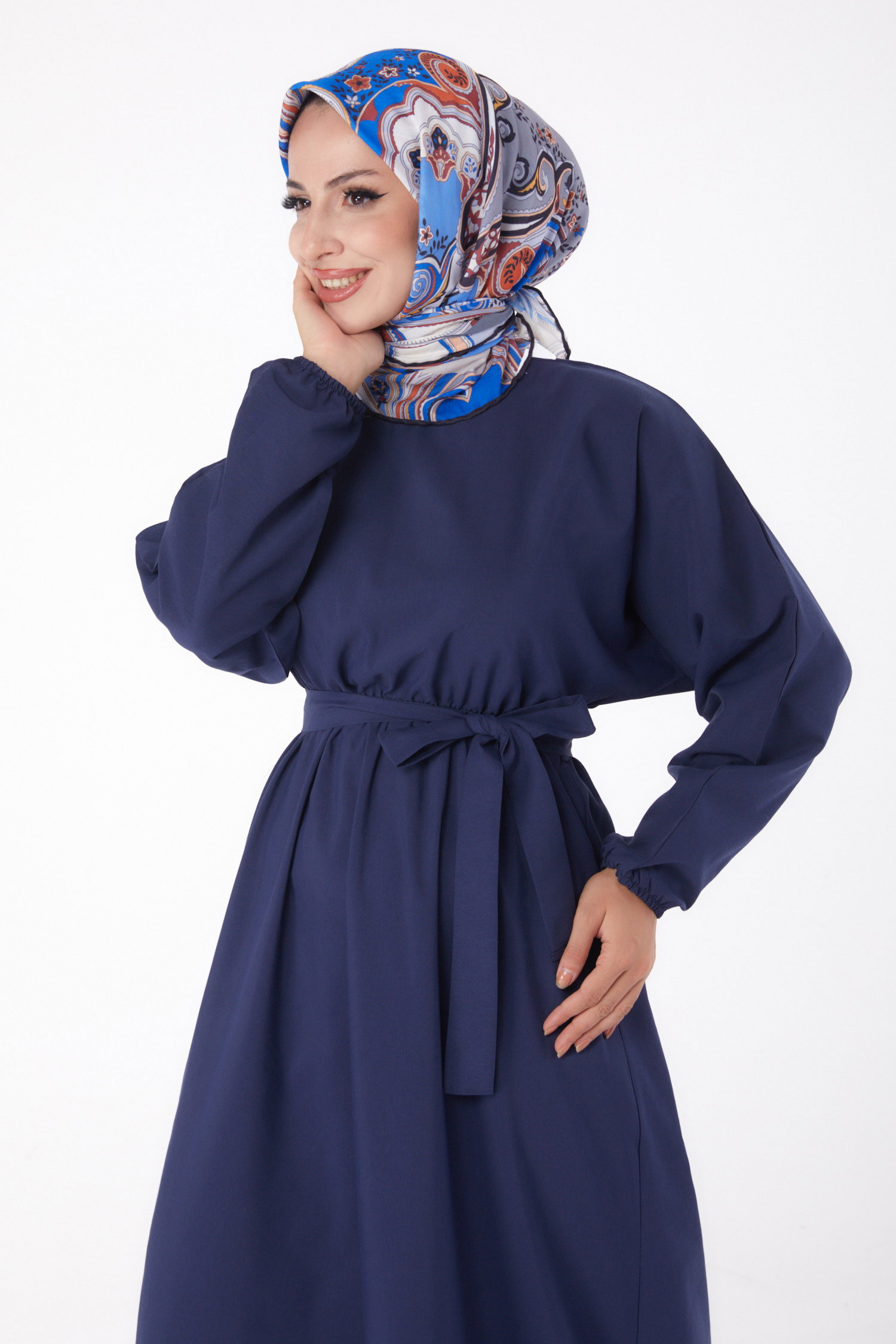 Elbise Lacivert - 13221 - 3