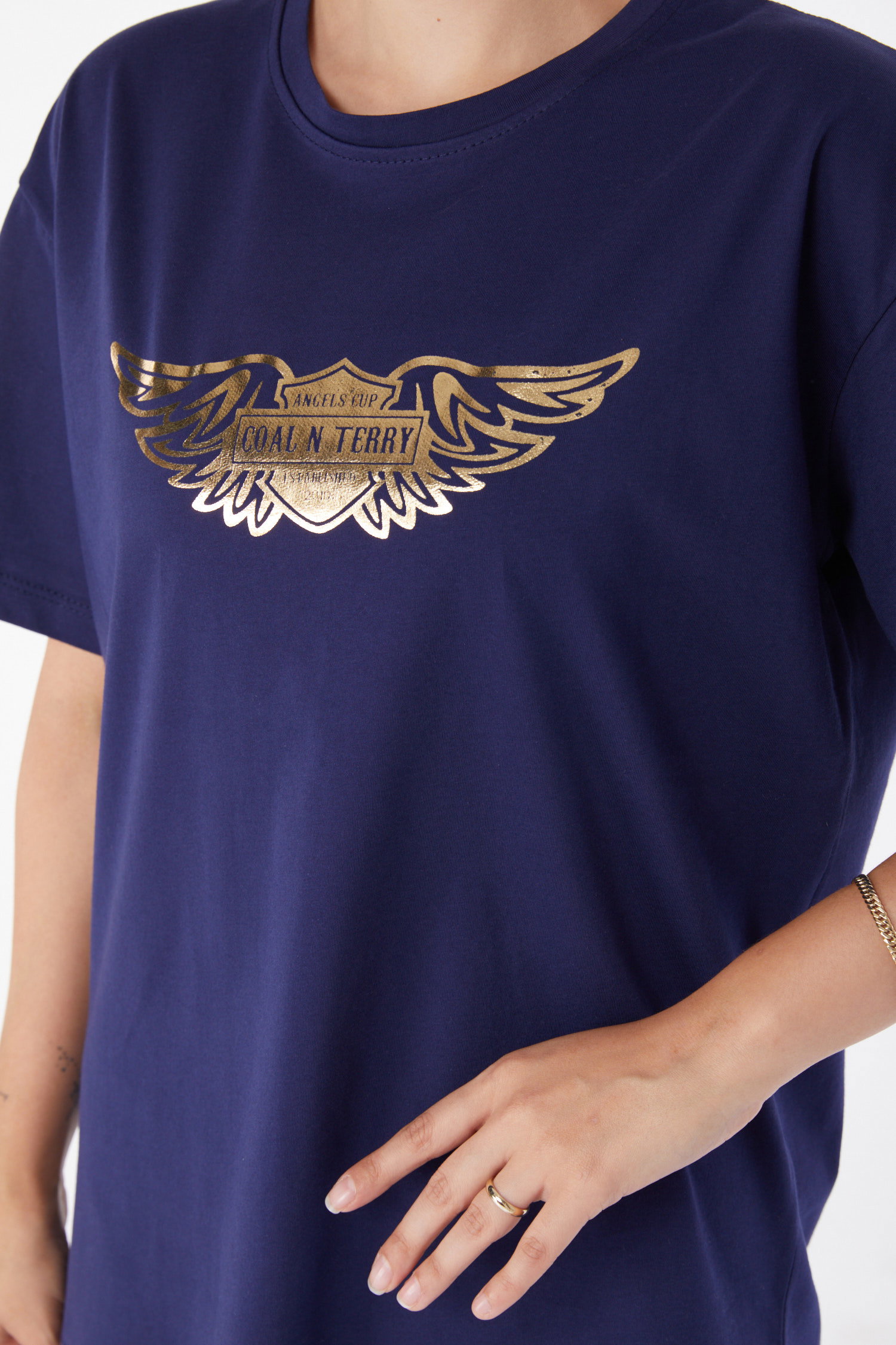 Kısa Kollu Baskılı T-shirt Lacivert - 25981 - 5