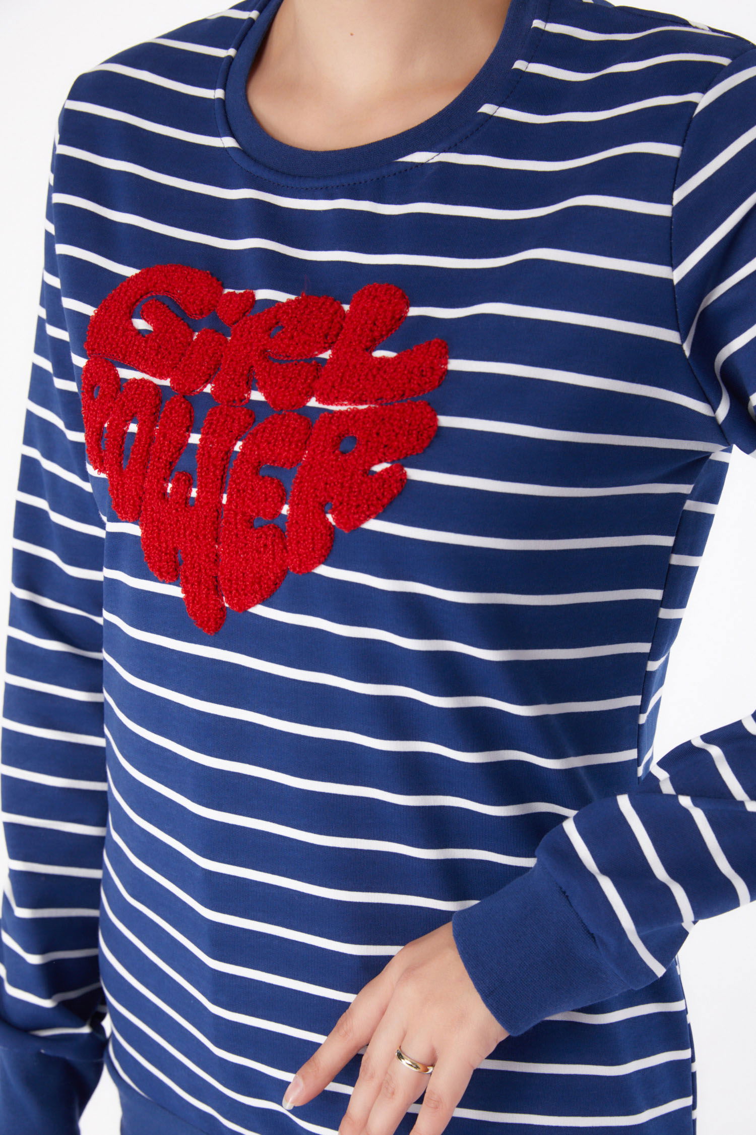 Nakışlı Sweatshirt Lacivert - 26288 - 6