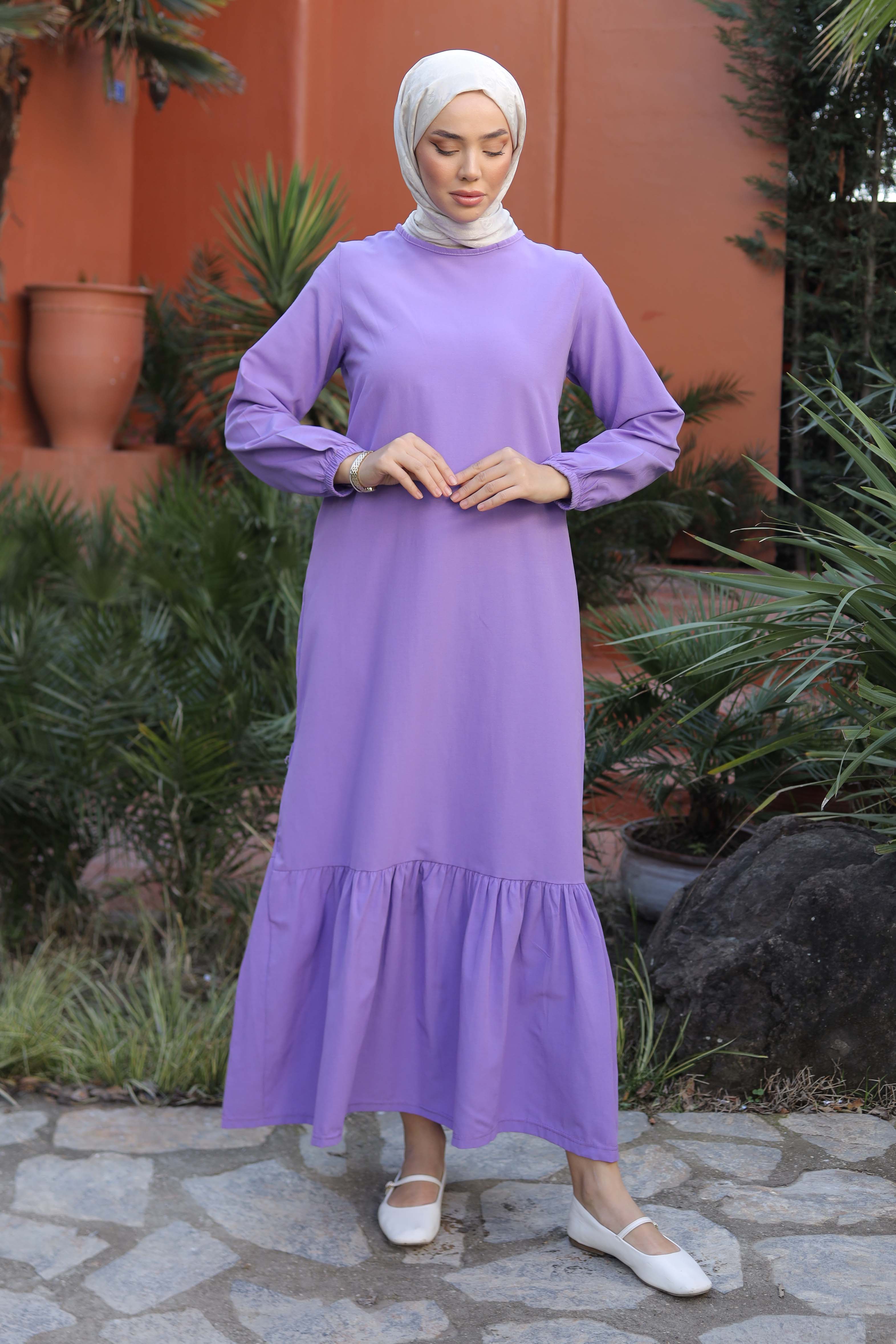 Elbise Lila - 13202 - 1