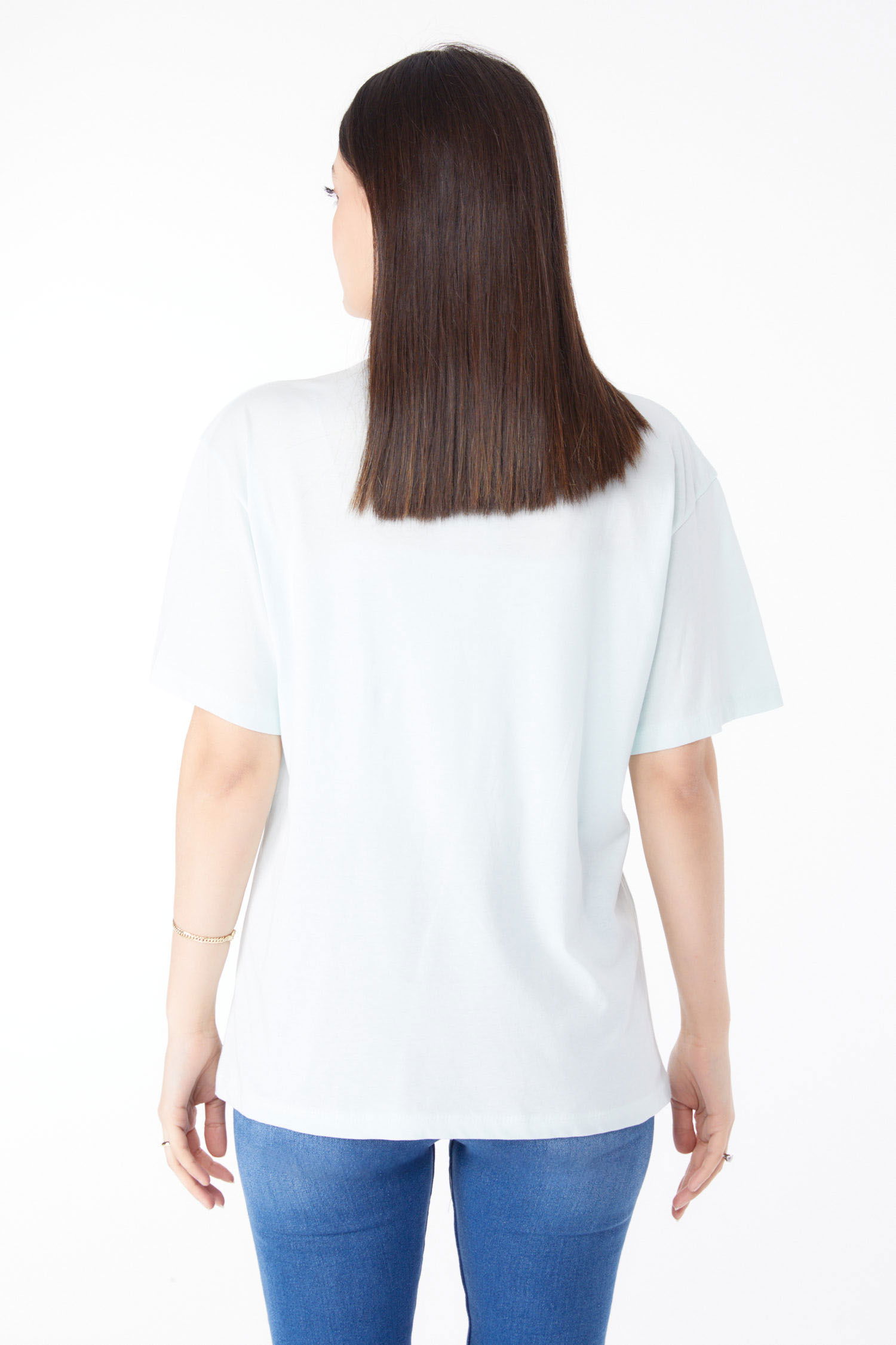 Baskılı Kısa Kollu T-Shirt Mint - 25388 - 5