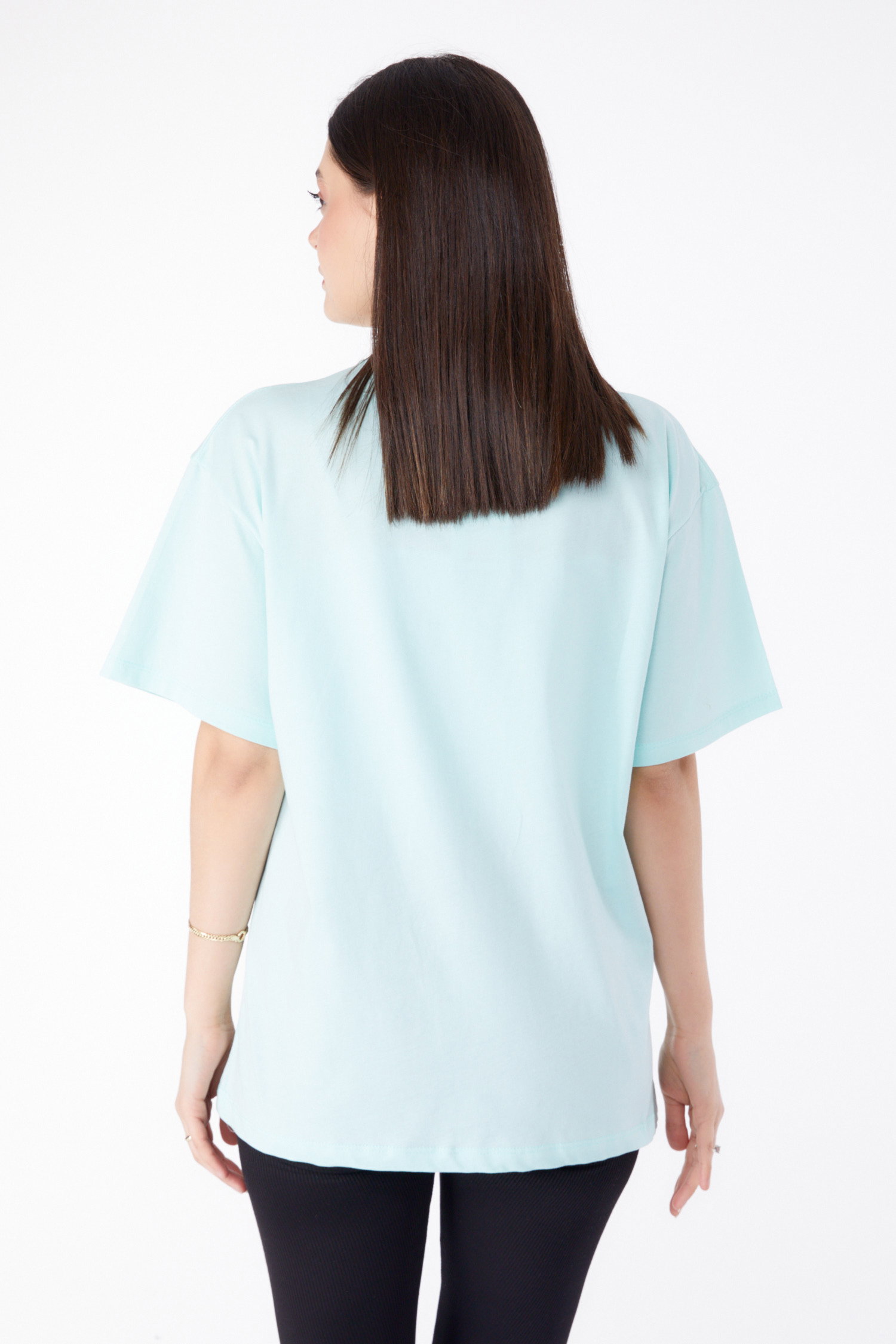 Baskılı T-shirt Mint - 25297 - 6