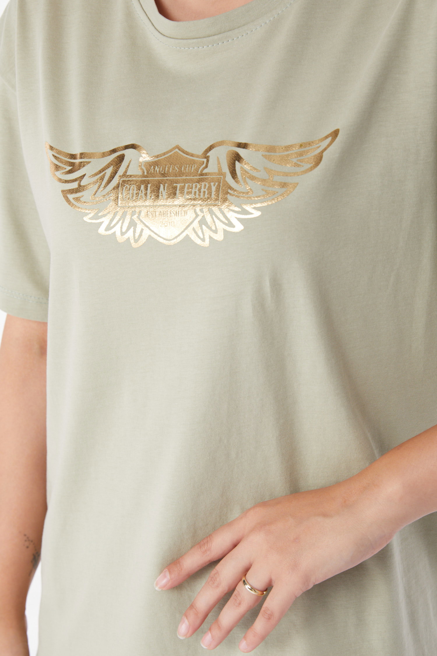 Kısa Kollu Baskılı T-shirt Mint - 25981 - 6