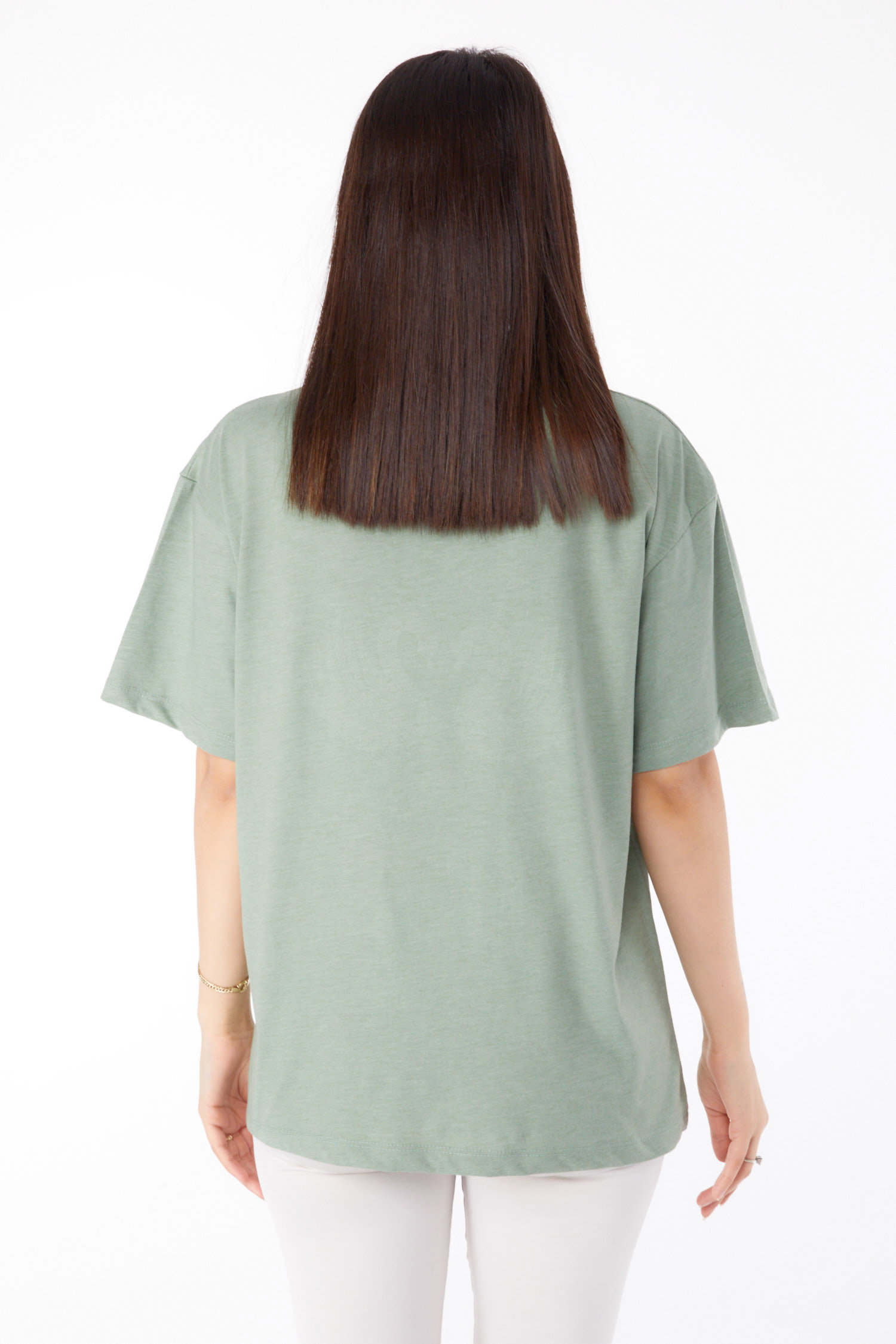 Taşlı T-shirt Mint - 25696 - 5