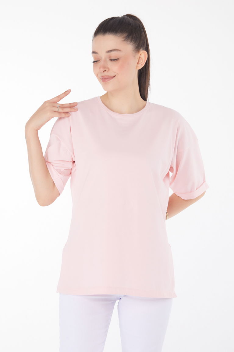 T-Shirt Pudra - 25850 - TOFİSA