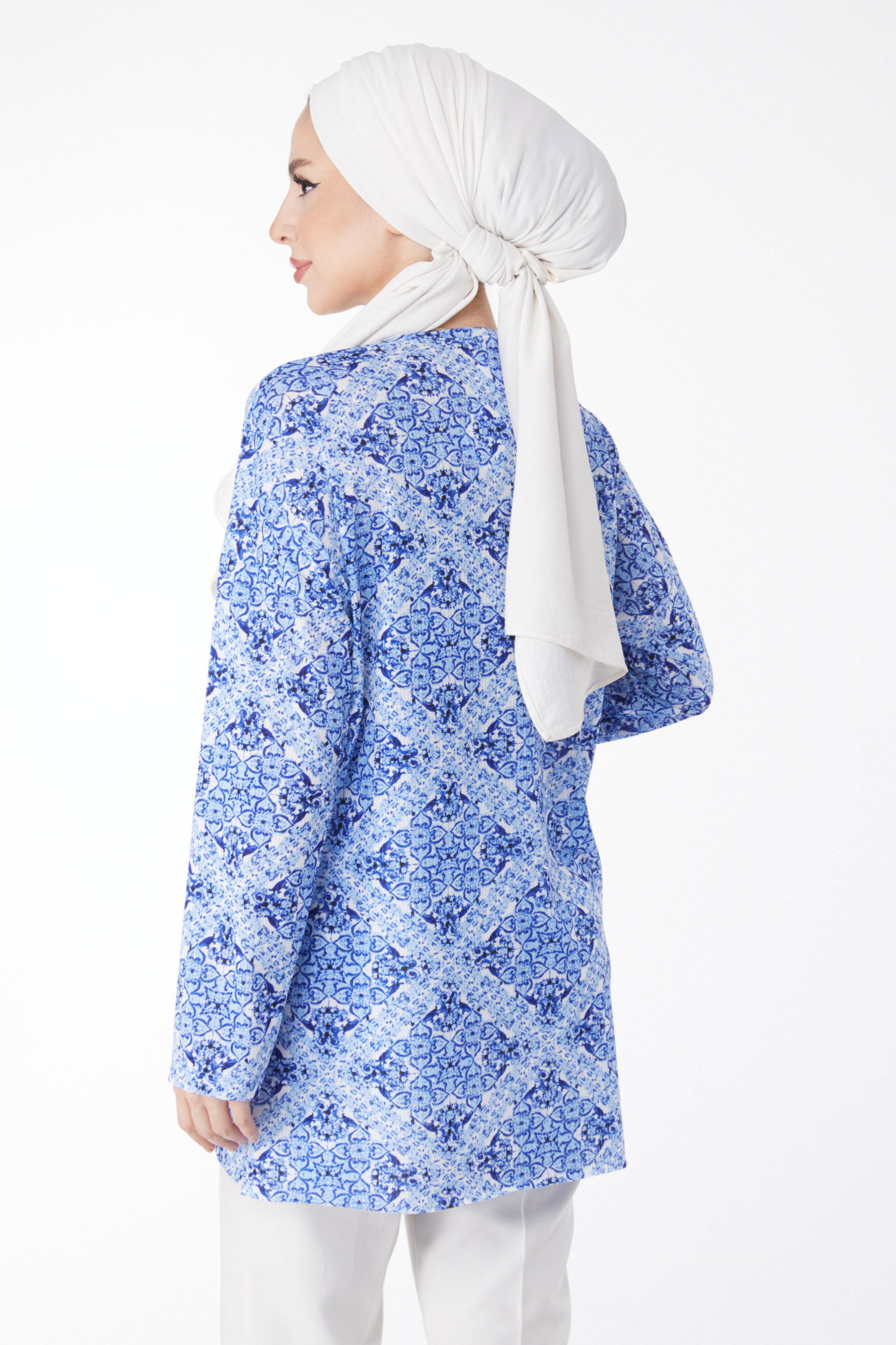 Desenli Bluz Saks - 24733 - 5