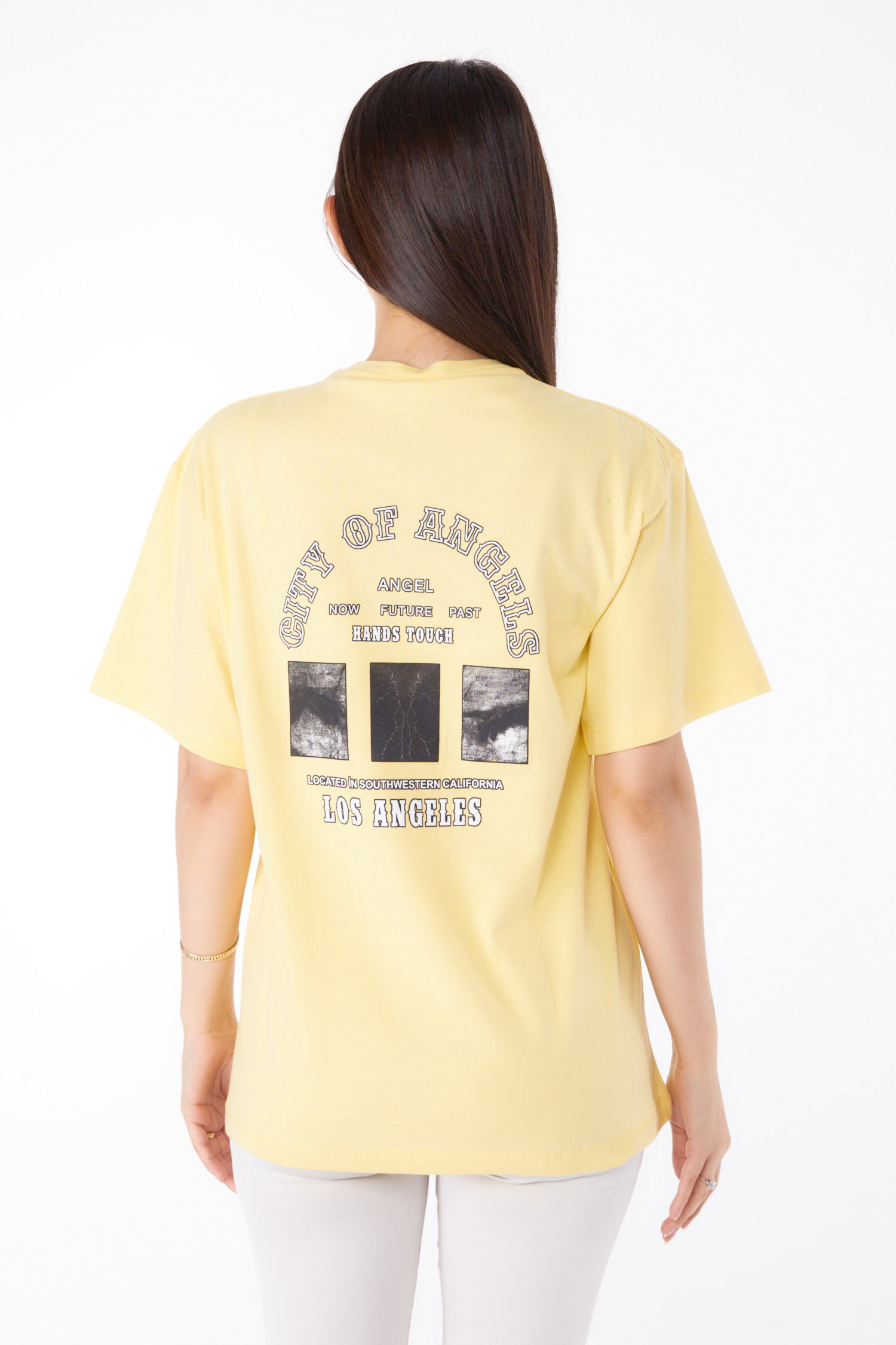 Baskılı T-shirt Sari - 25704 - 5
