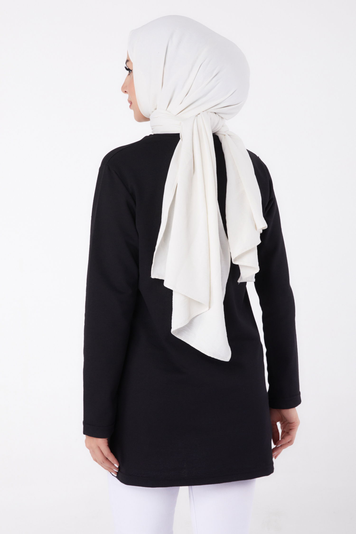 Baskılı Sweatshirt Siyah - 13335 - 5