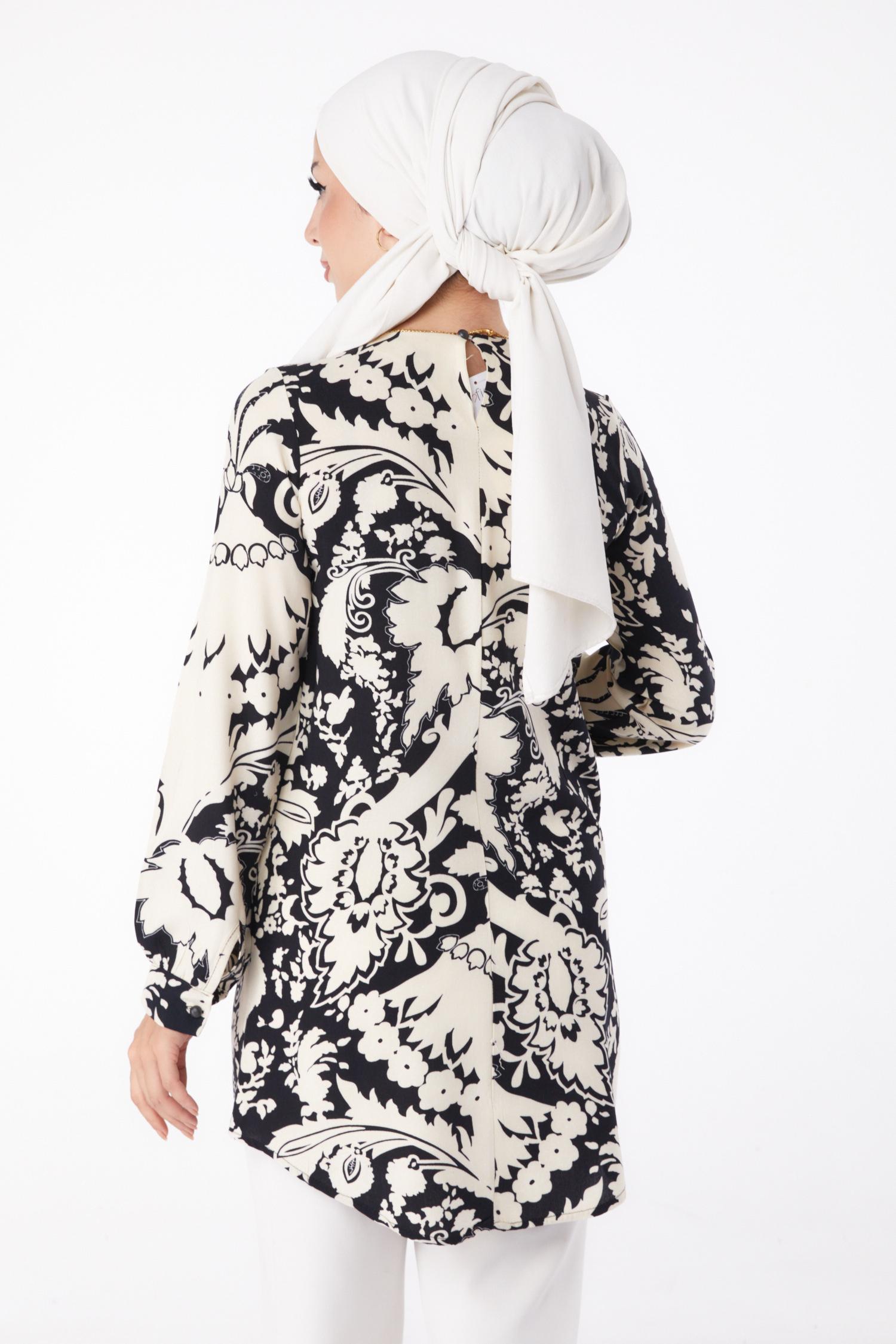 Desenli Tunik Siyah - 13277 - 5