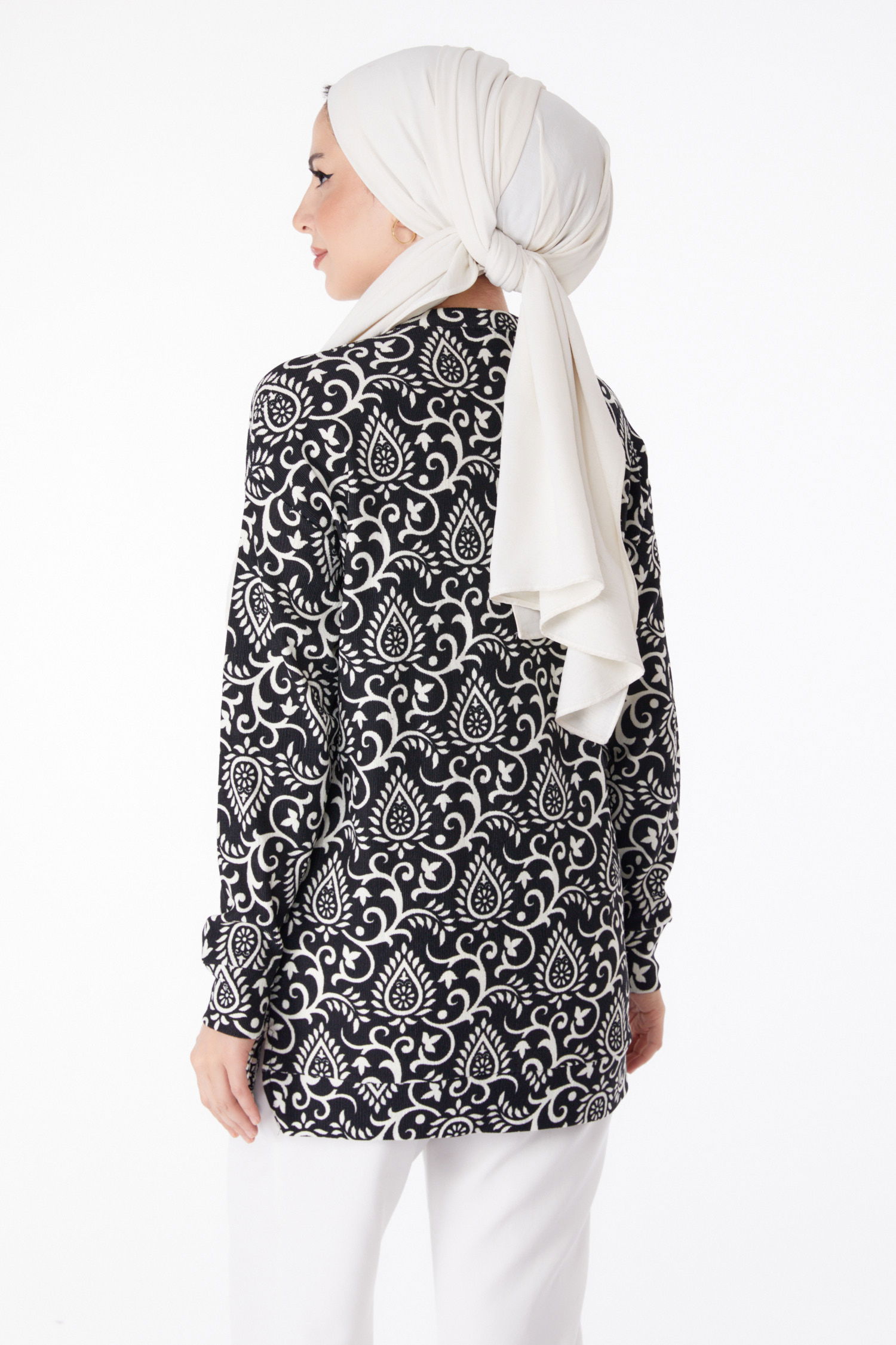 Desenli Tunik Siyah - 25321 - 5