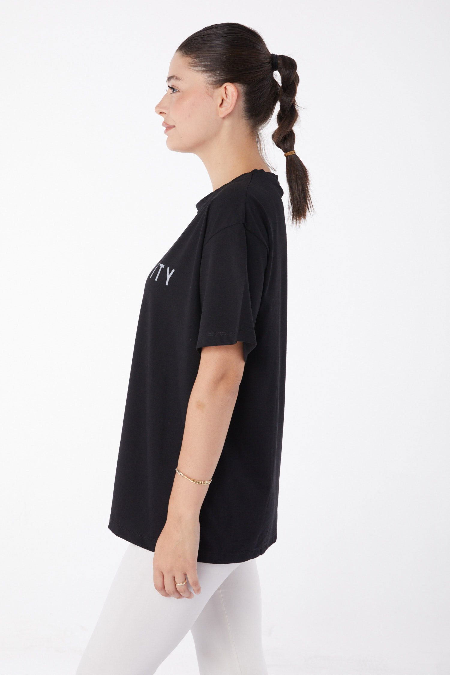 Kısa Kollu Baskılı T-shirt Siyah - 25984 - 4