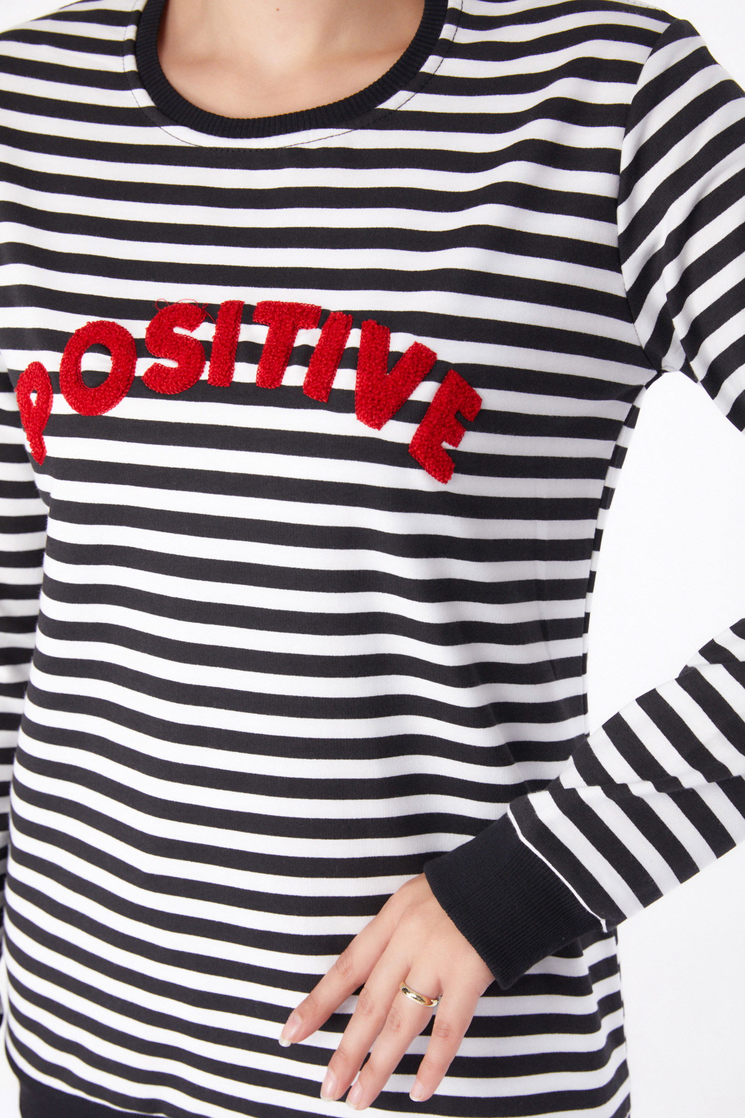 Nakışlı Sweatshirt Siyah - 26290 - 6