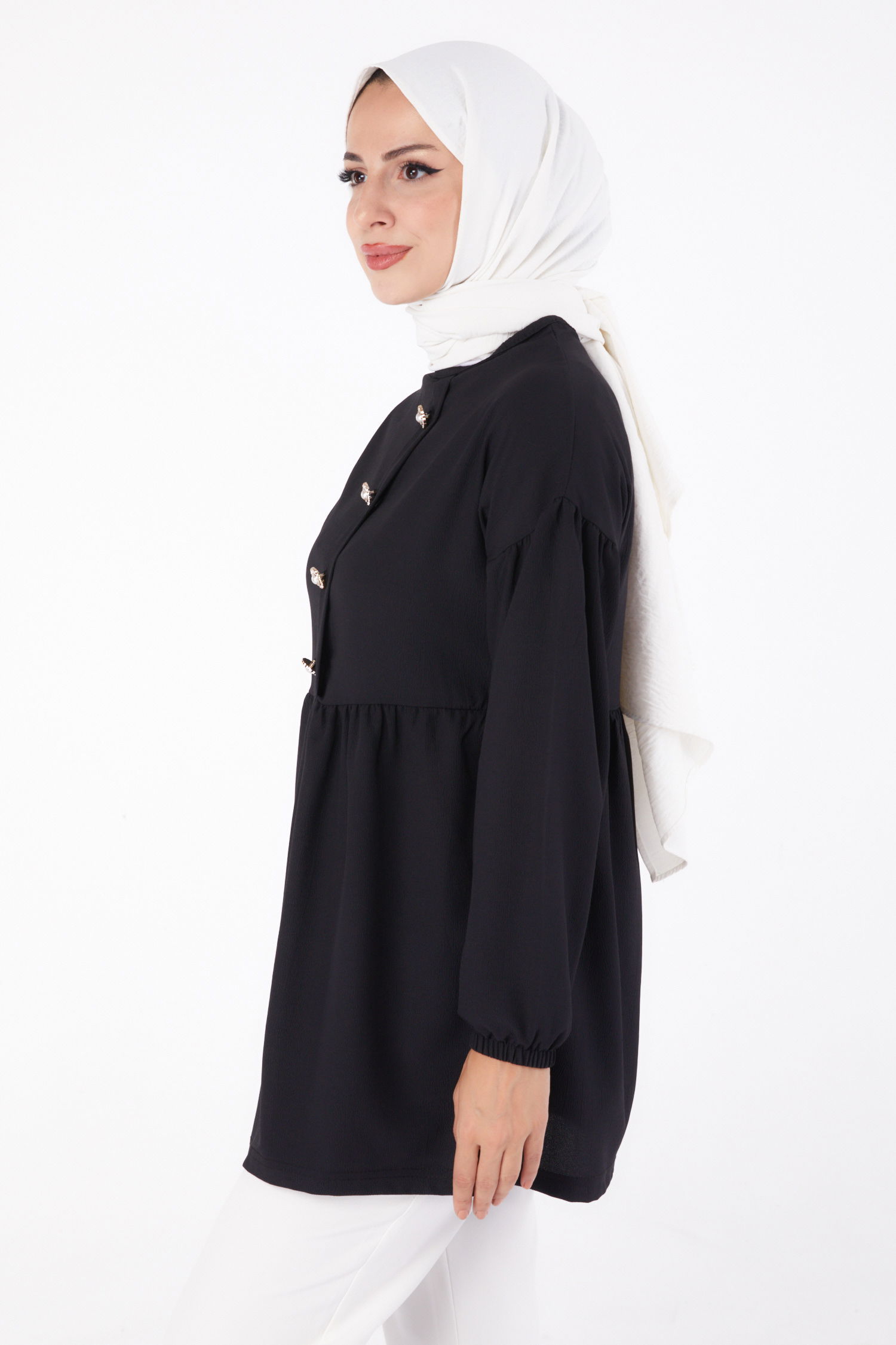 Taşlı Tunik Siyah - 13294 - 3