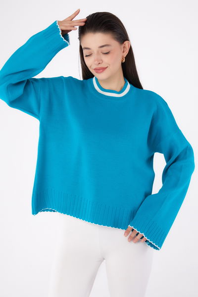 Triko Kazak Turkuaz - 26429 