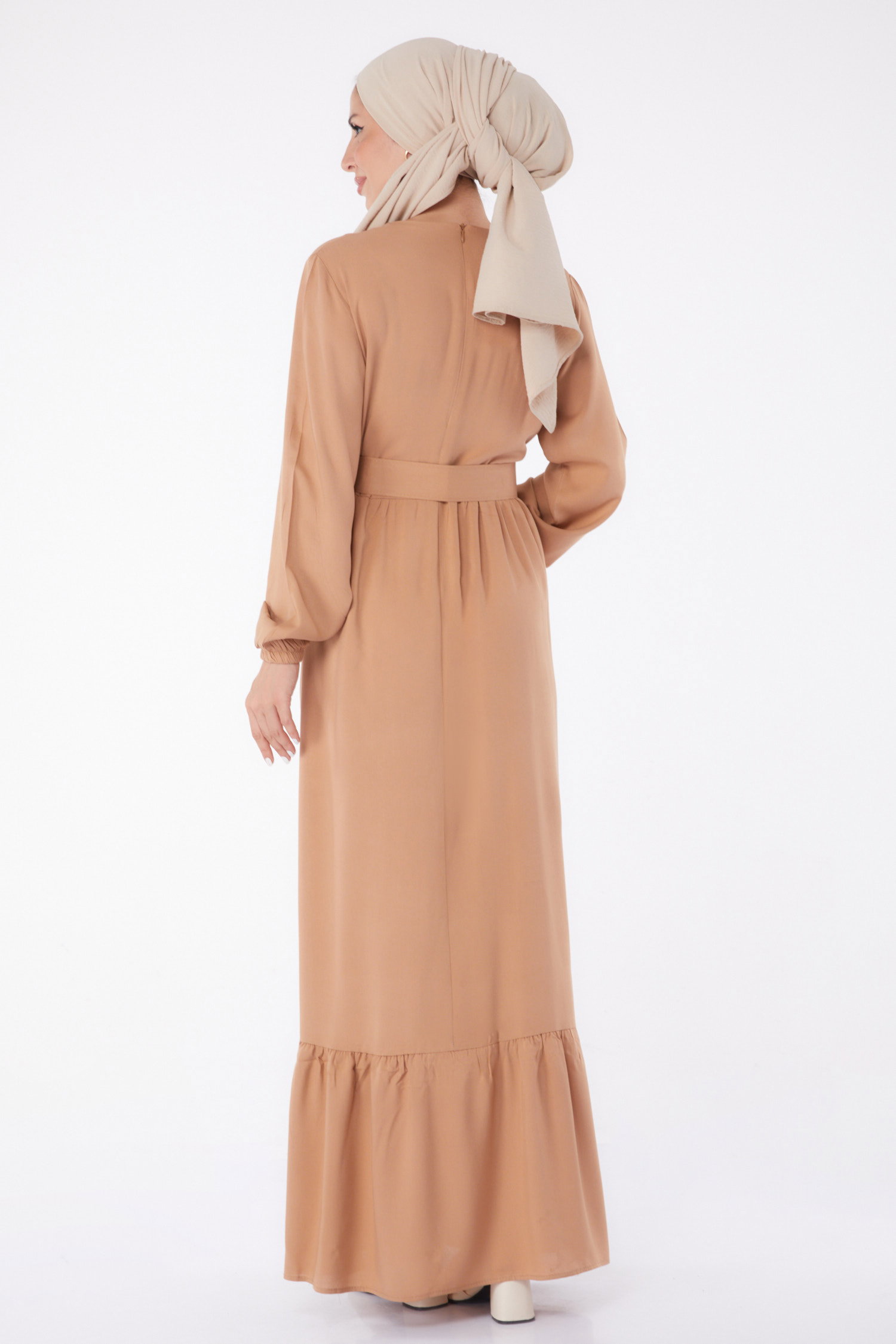 Kemerli Elbise Vizon - 26041 - 5