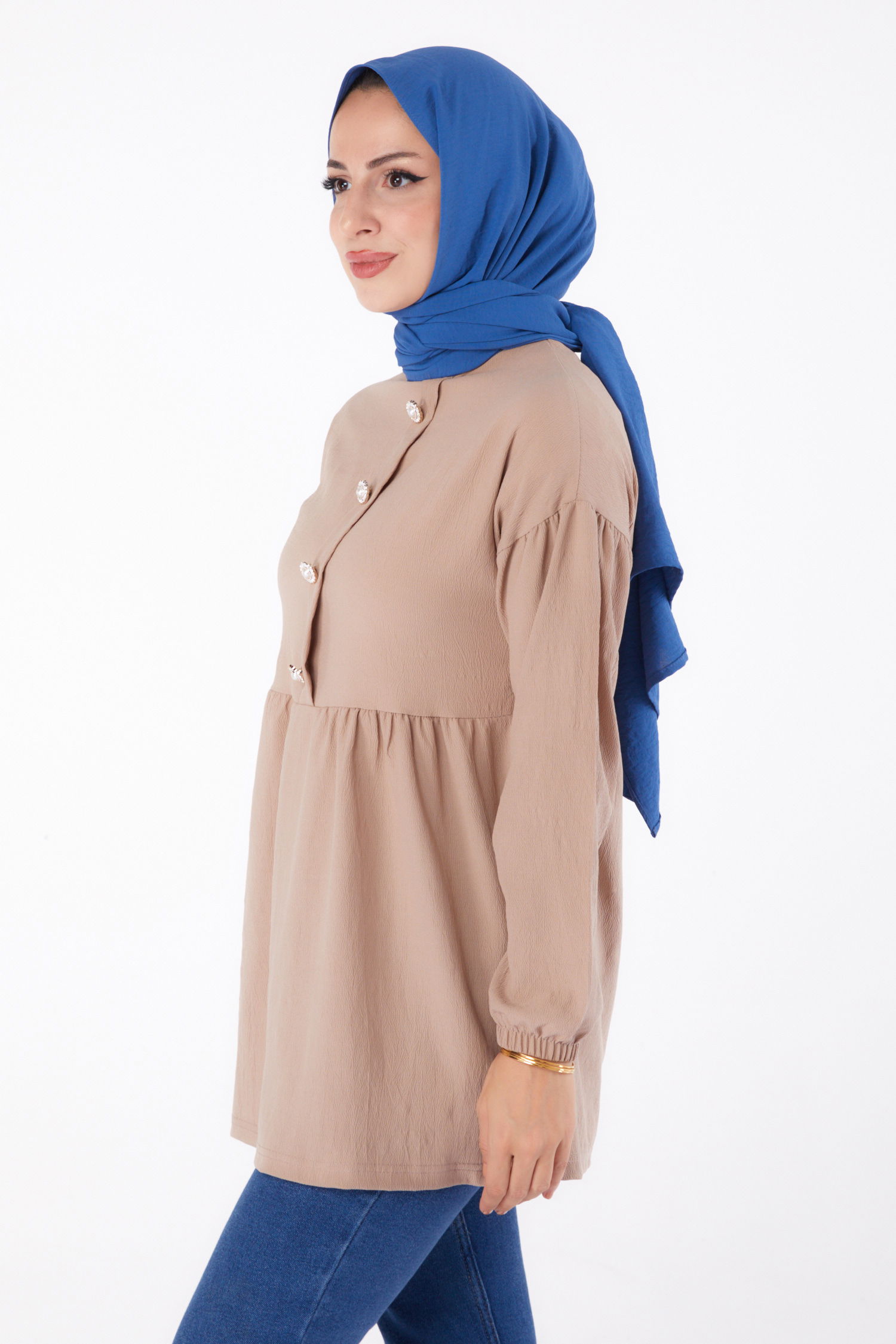 Taşlı Tunik Vizon - 13294 - 4