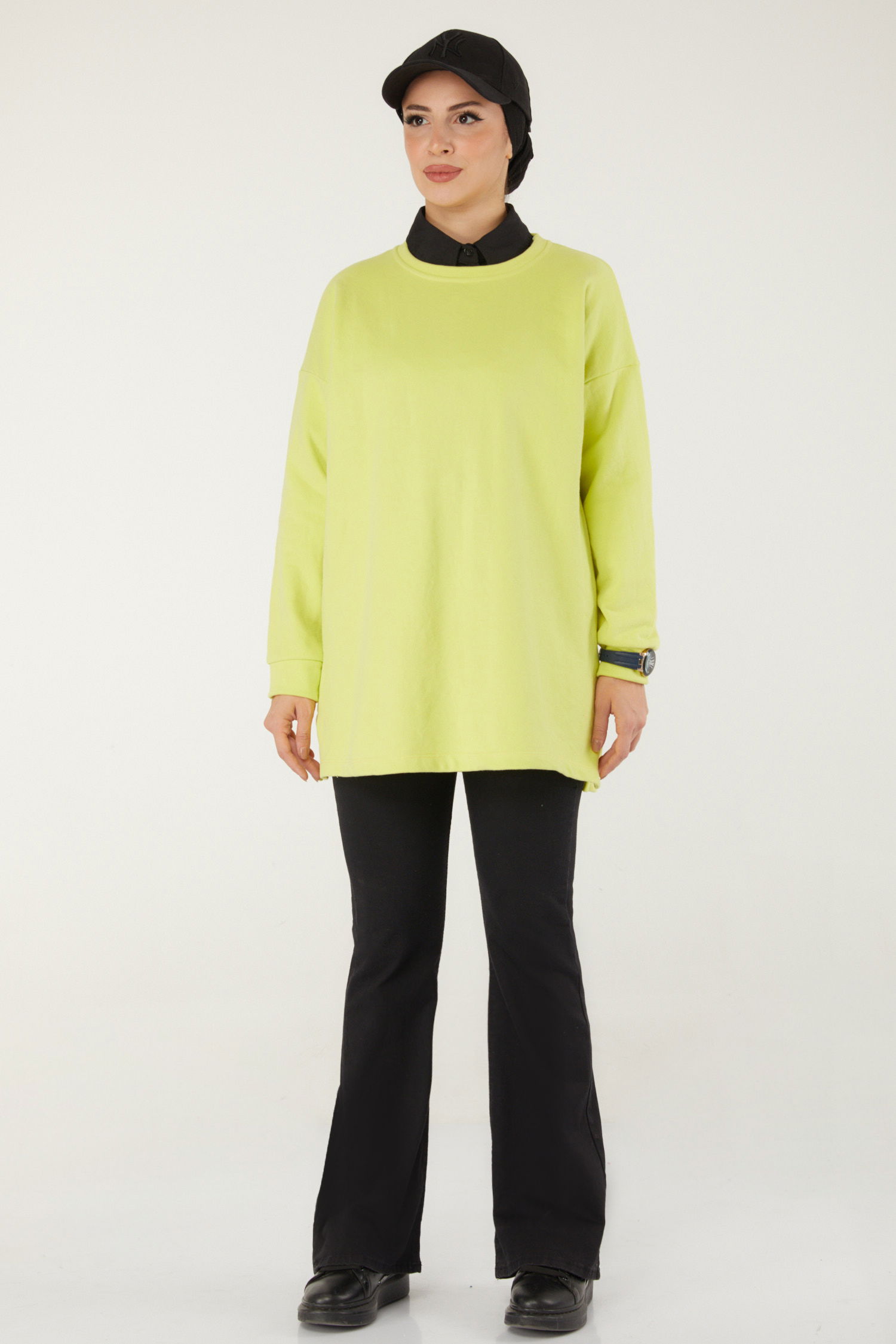 Baskılı Sweat Yesil - 26239 - 1