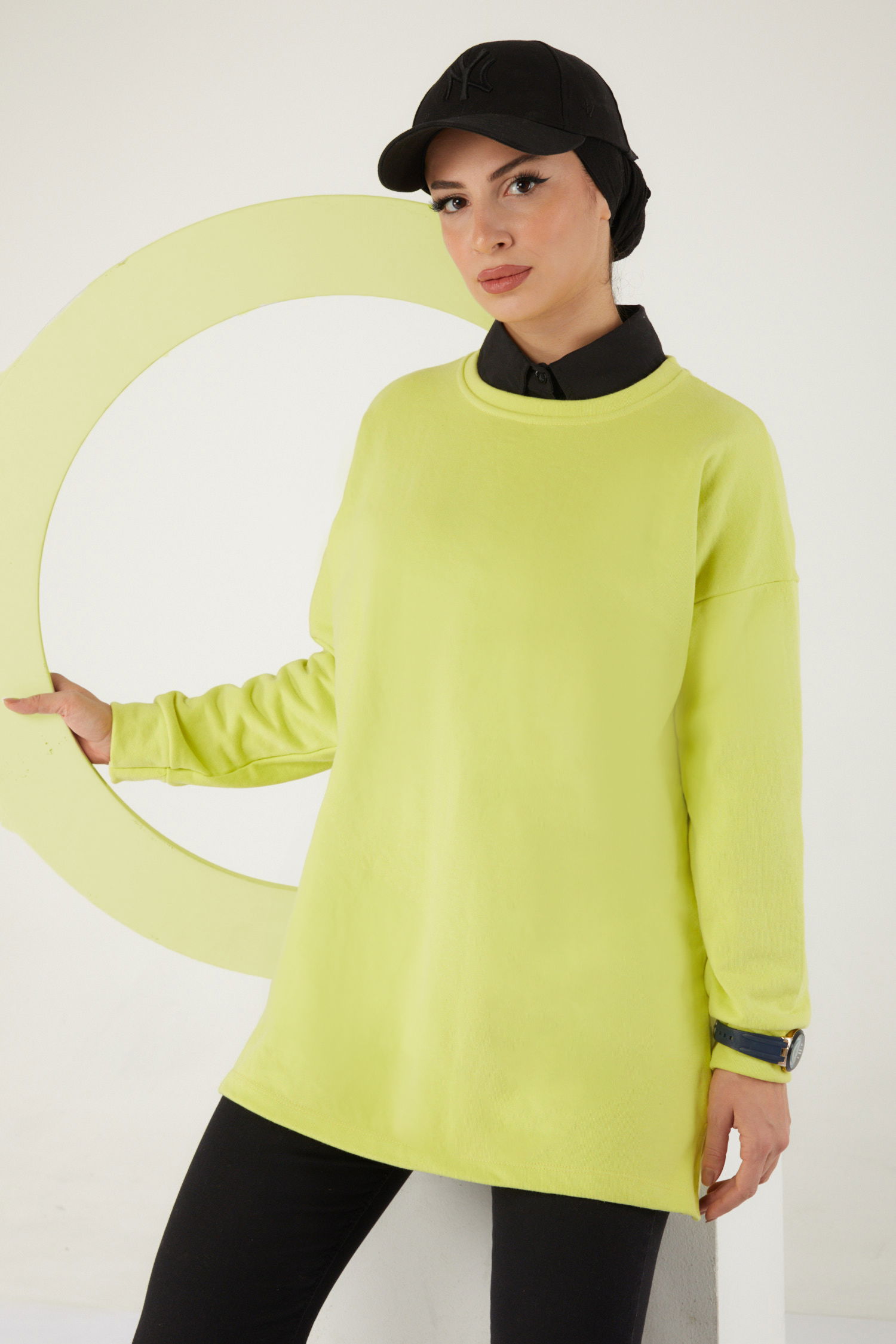 Baskılı Sweat Yesil - 26239 - 2
