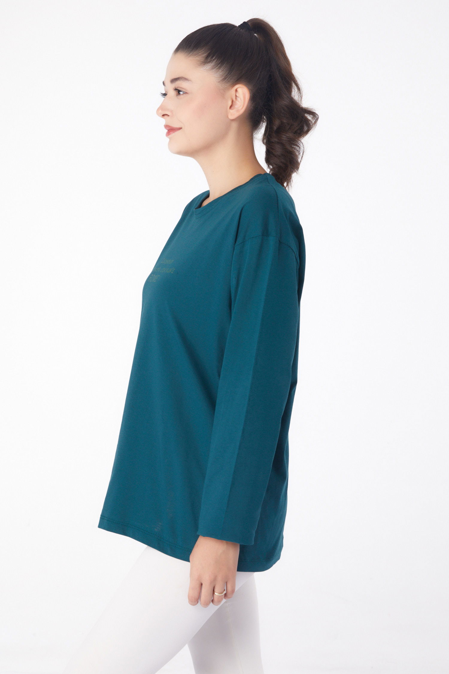 Baskılı Sweat Yesil - 26239 - 8