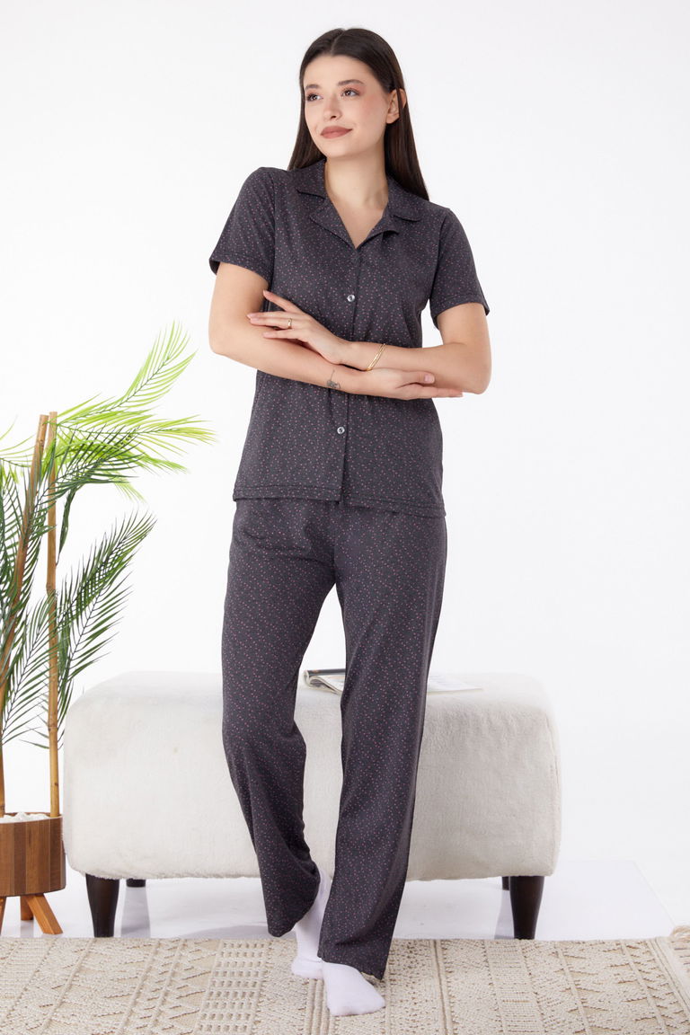 Pijama Takımı Antrasit - 25269 - TOFİSA