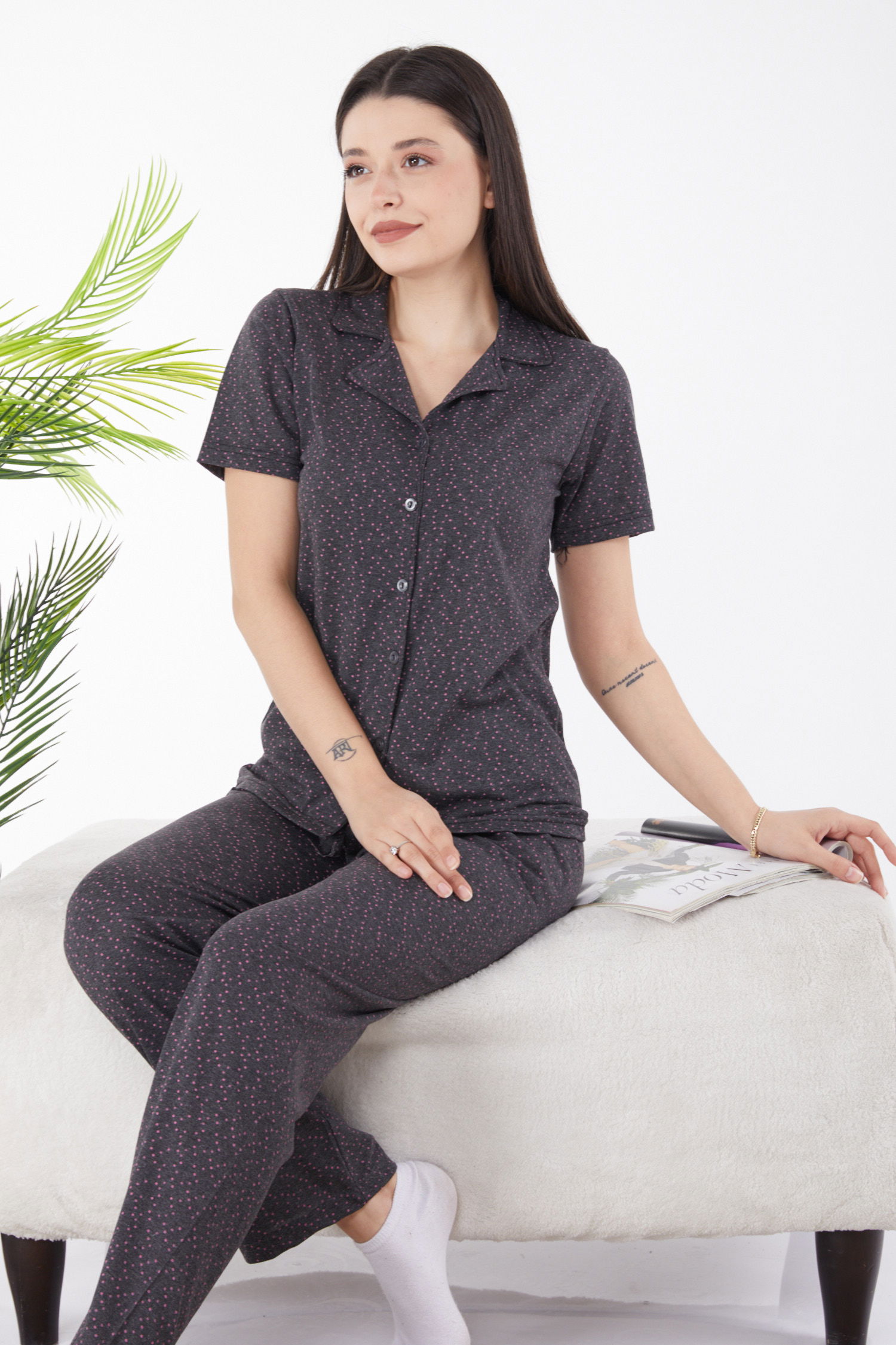 Pijama Takımı Antrasit - 25269 - 2