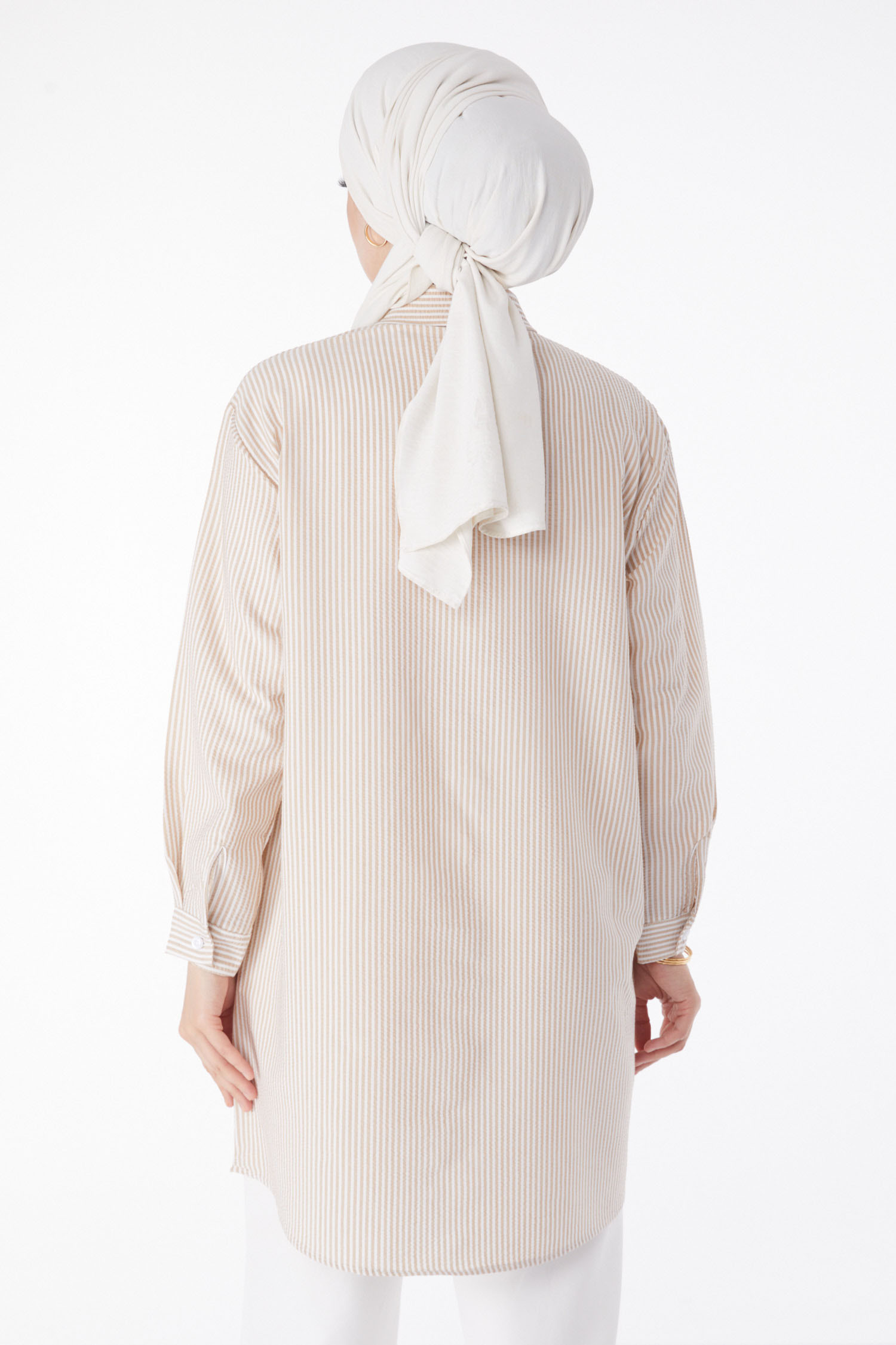 Gül Aksesurlı Tunik Bej - 25243 - 4