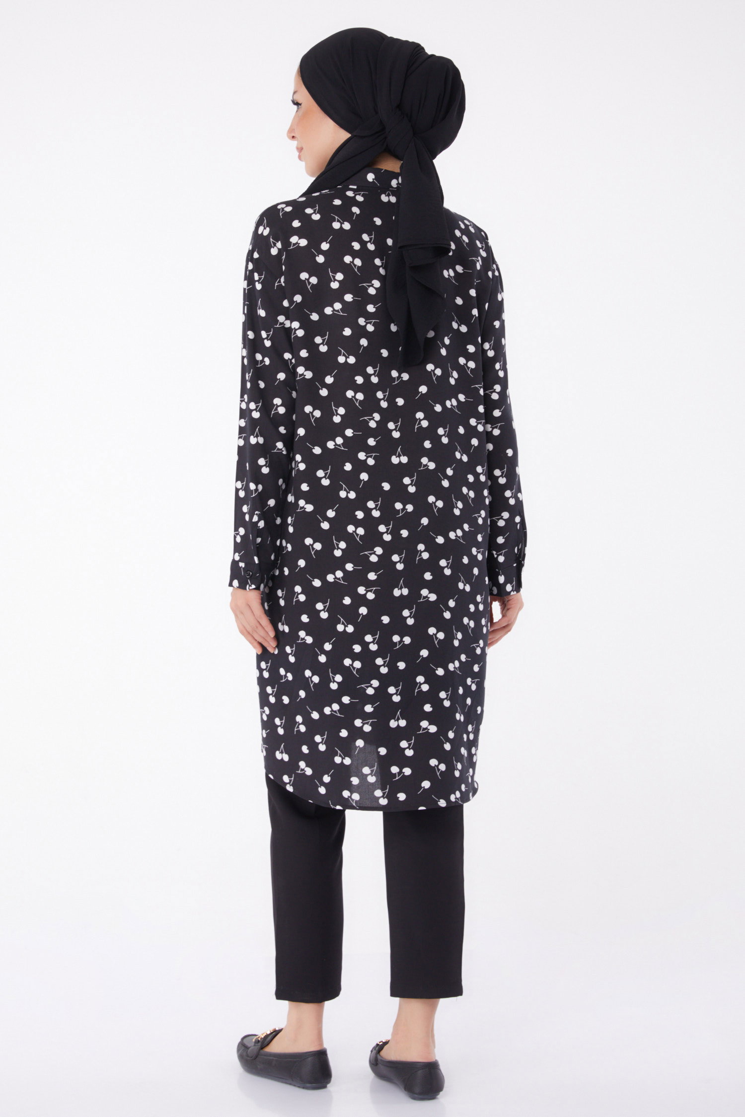 Desenli Tunik Beyaz - 26005 - 5
