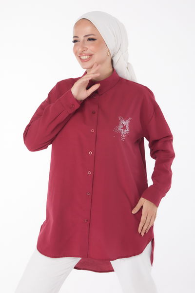 Gömlek Bordo - 13238 