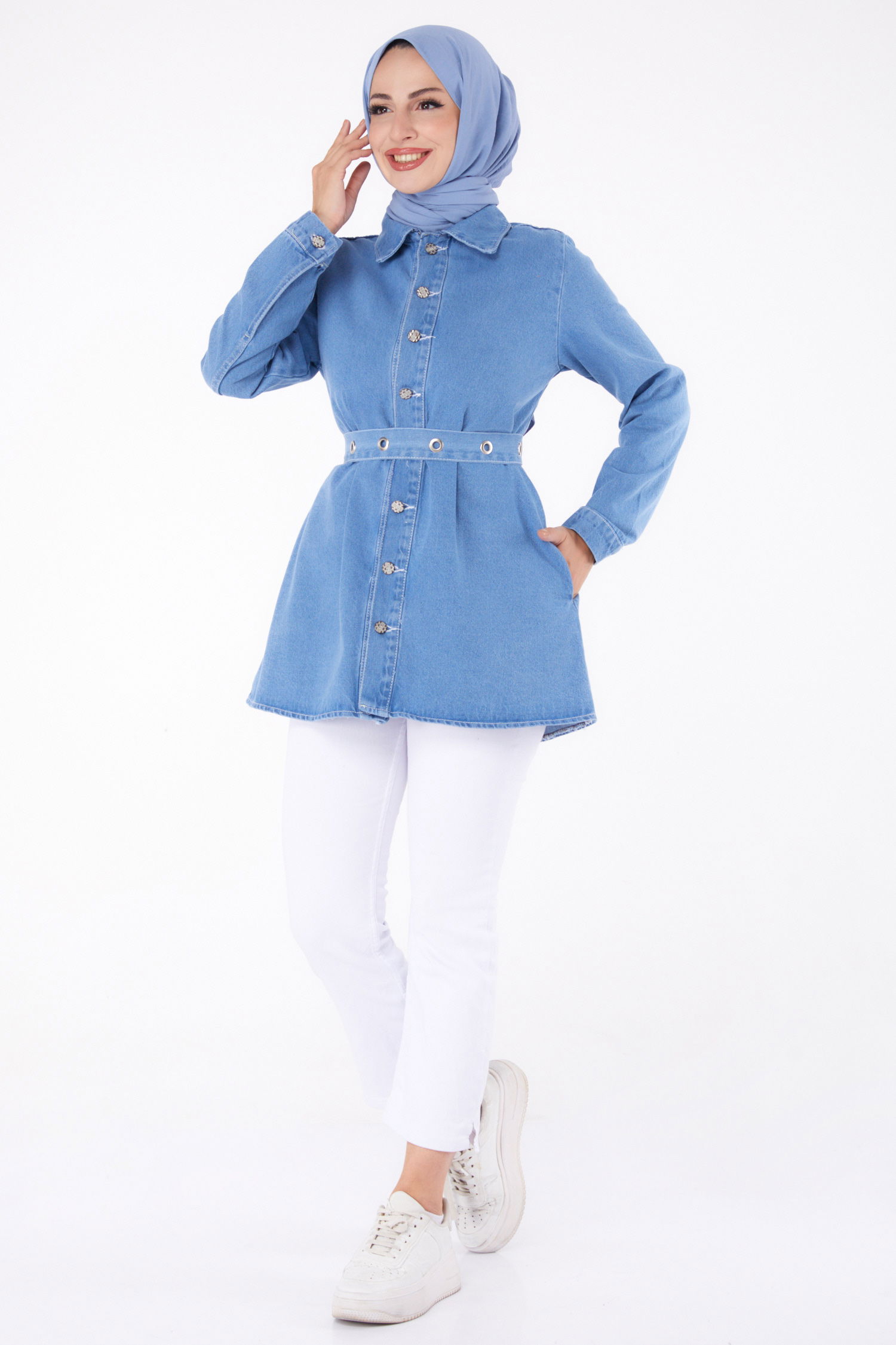 Kot Tunik Buz Mavi - 24050 - 2
