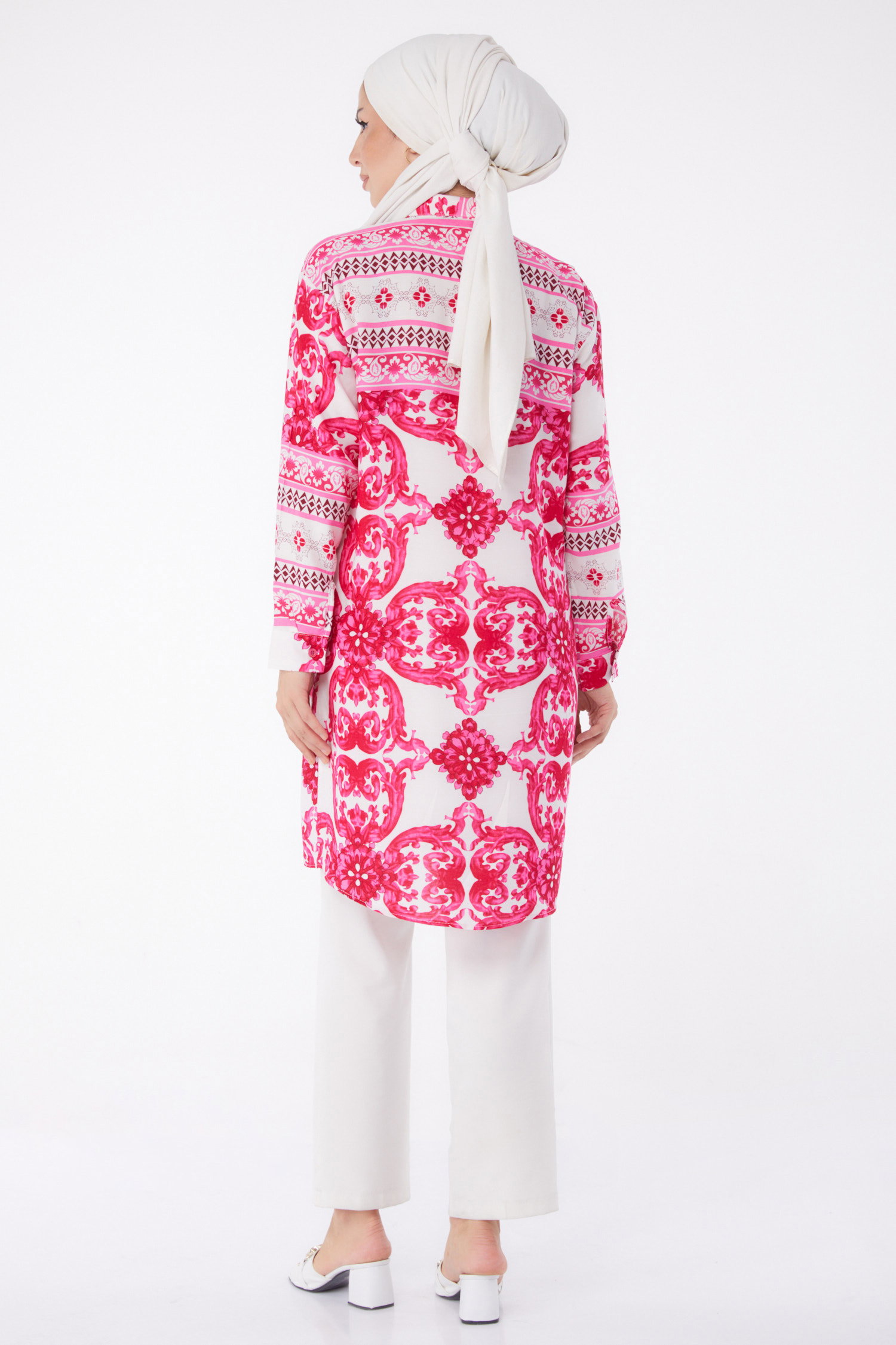 Desenli Tunik Fusya - 26006 - 5