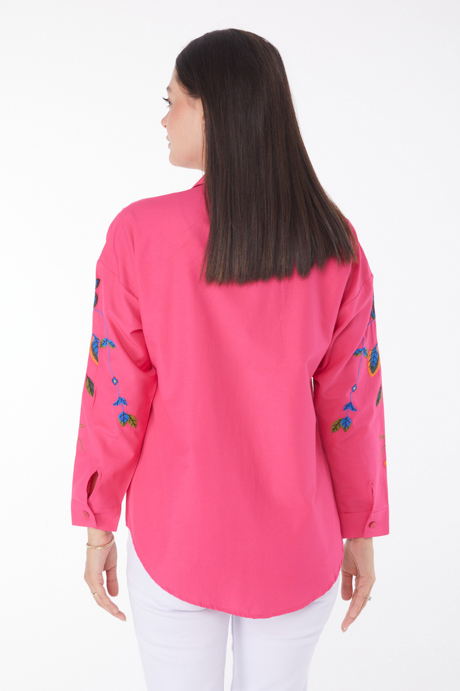 Nakışlı Gömlek Fusya - 25906 - 4