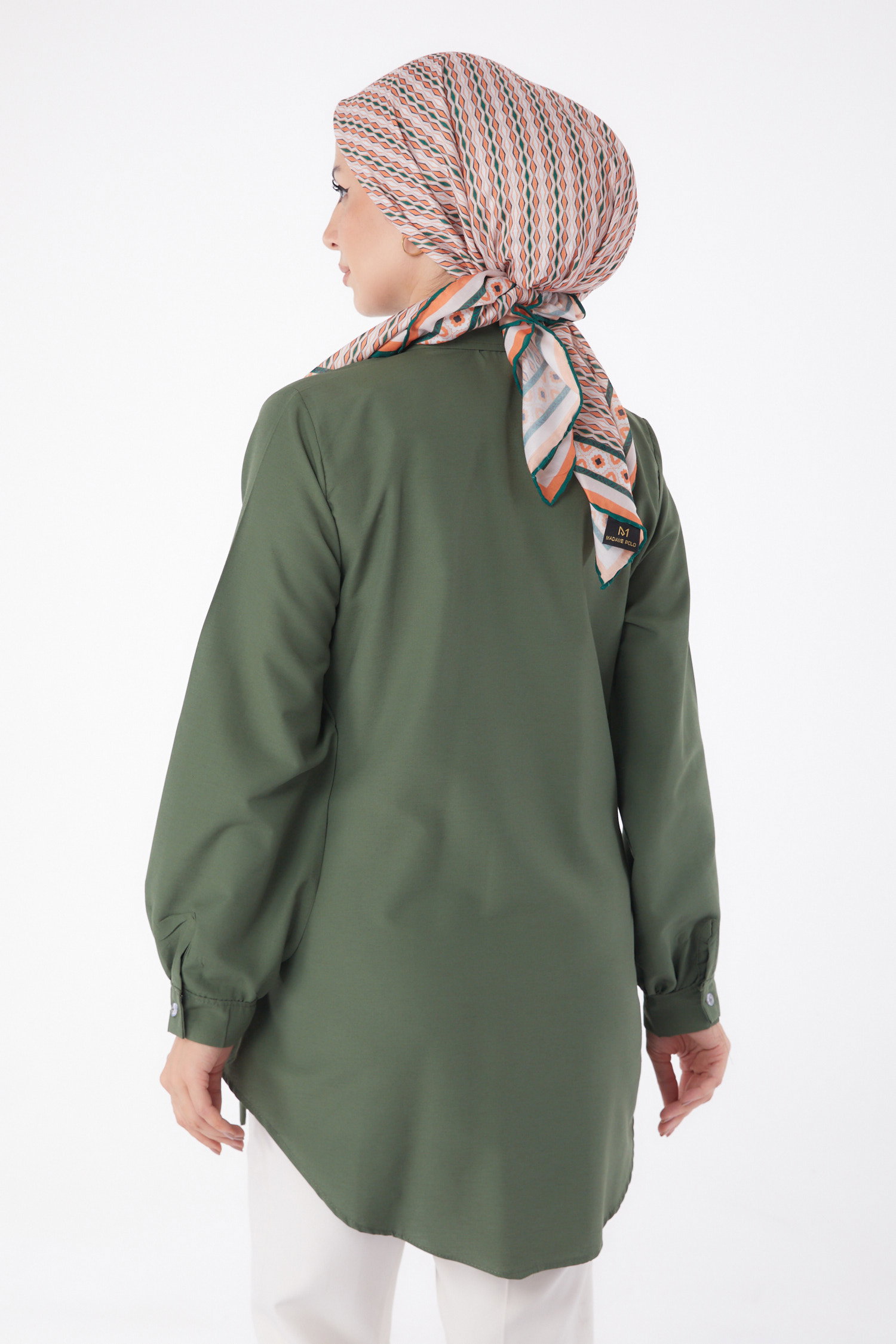 Bağcık Detaylı Tunik Haki - 13250 - 4