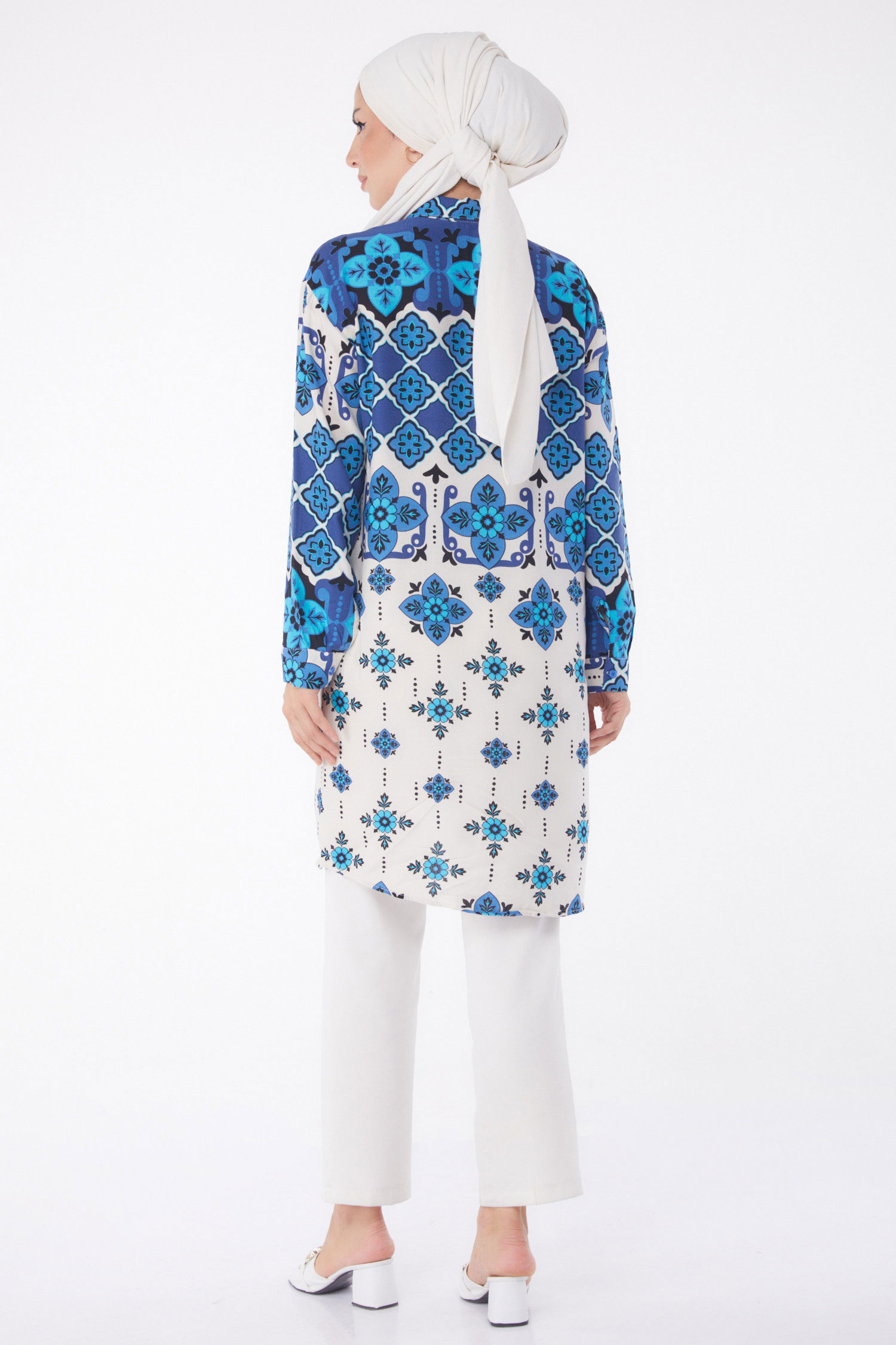Desenli Tunik Indigo - 26004 - 5