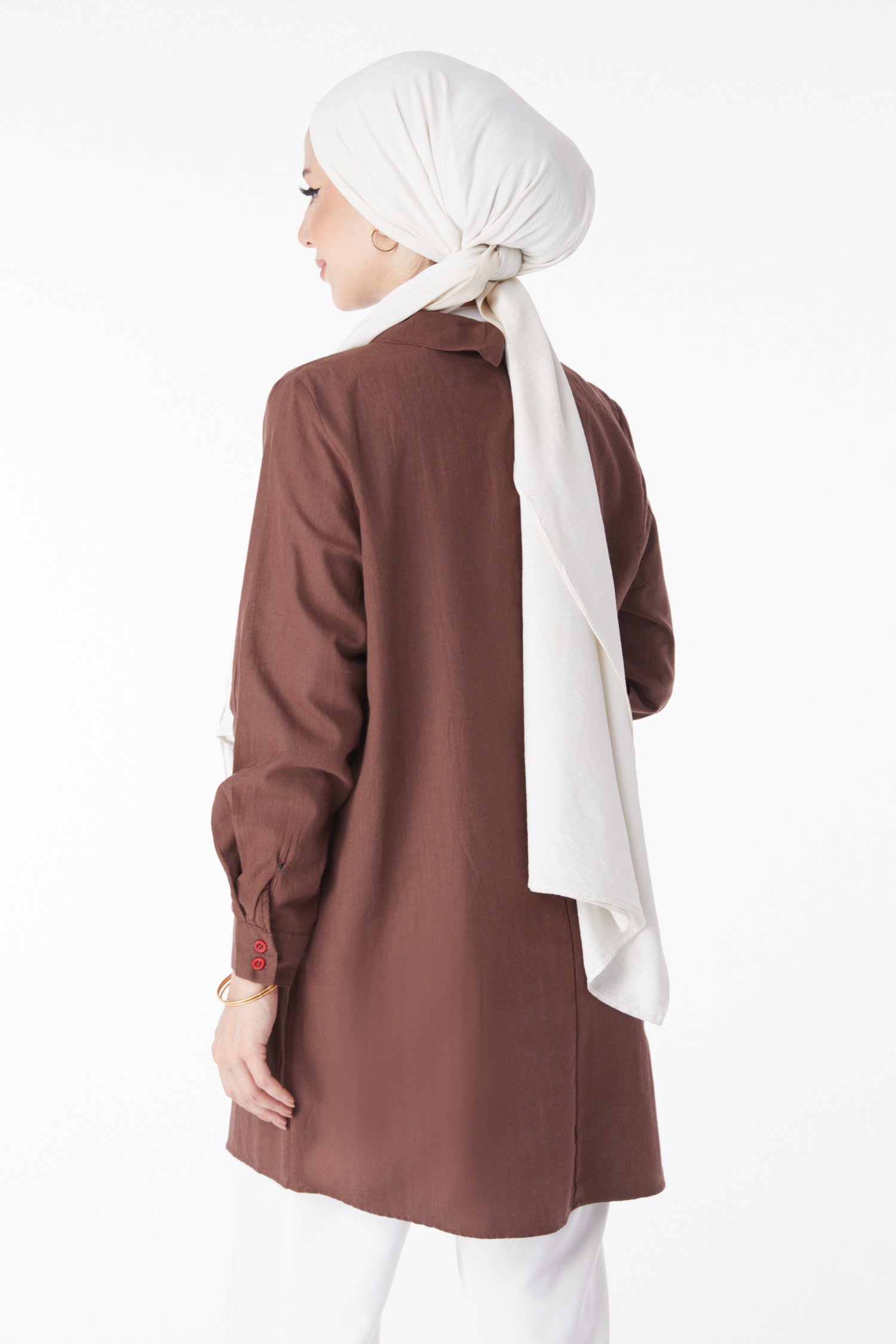 Püskül Detaylı Tunik Kahve - 13159 - 4