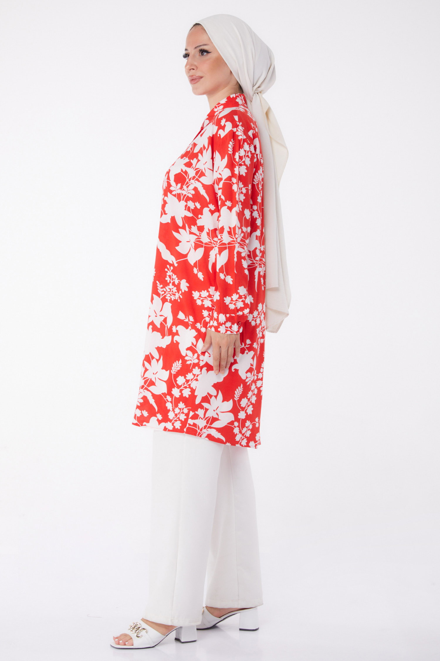 Desenli Tunik Kirmizi - 26002 - 4