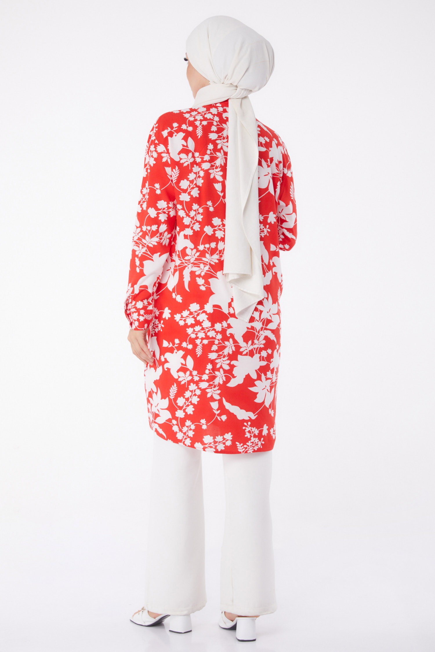 Desenli Tunik Kirmizi - 26002 - 5
