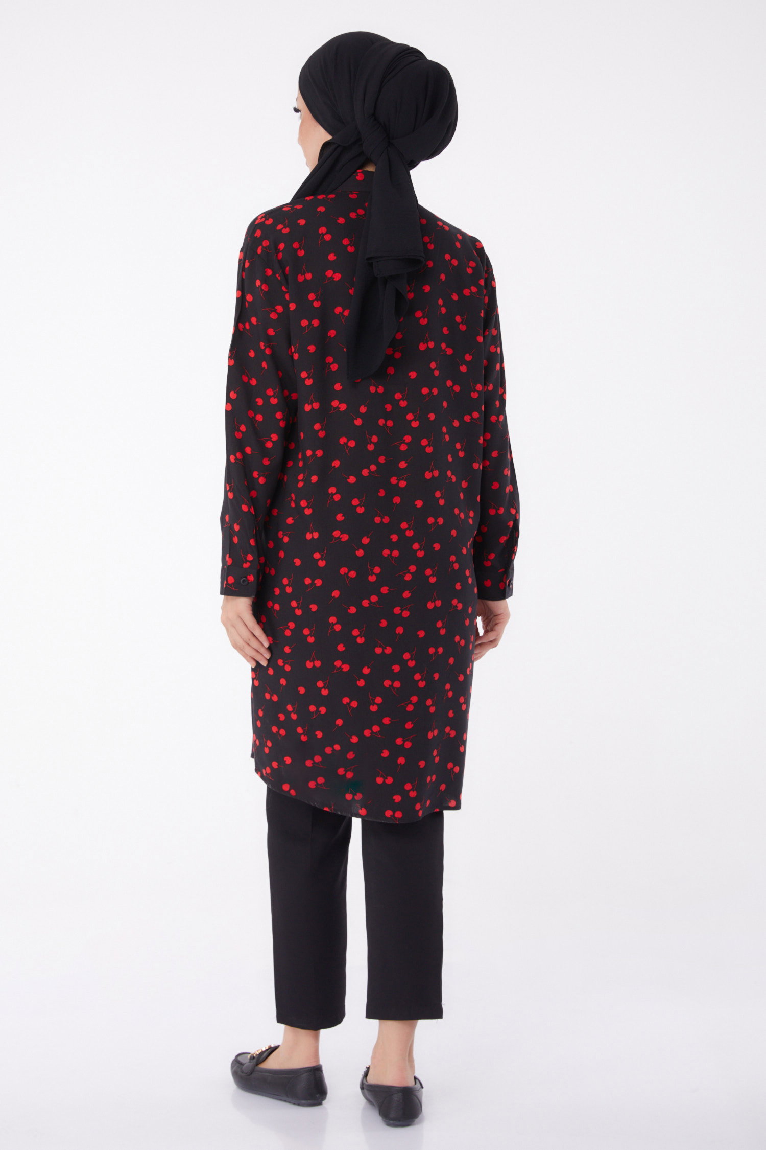 Desenli Tunik Kirmizi - 26005 - 5