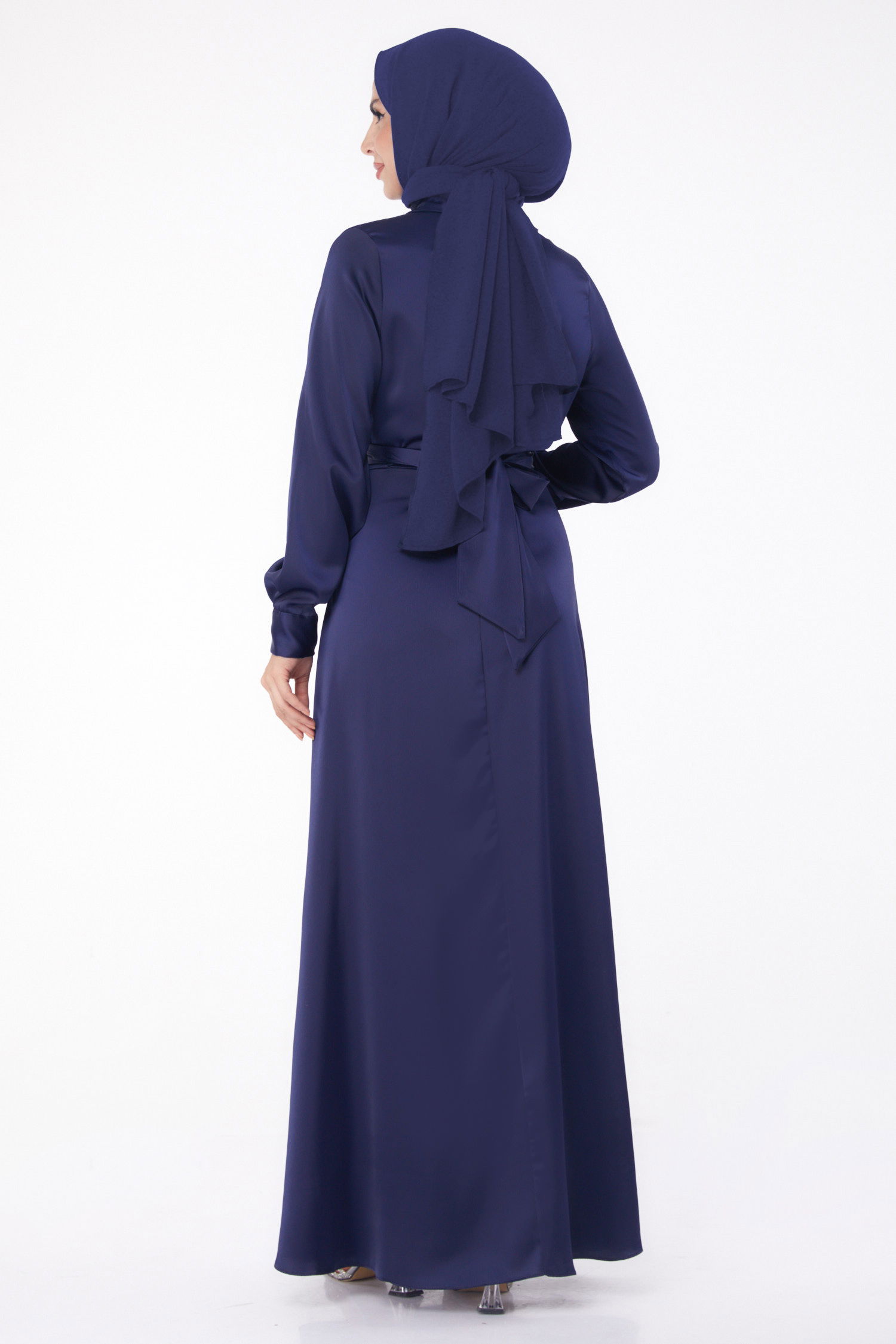 Abiye Elbise Lacivert - 26194 - 6