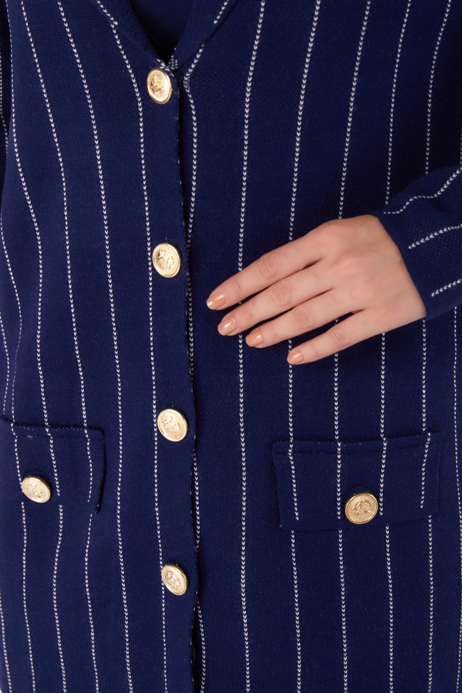 Çizgili Triko Takım Lacivert - 26411 - 6