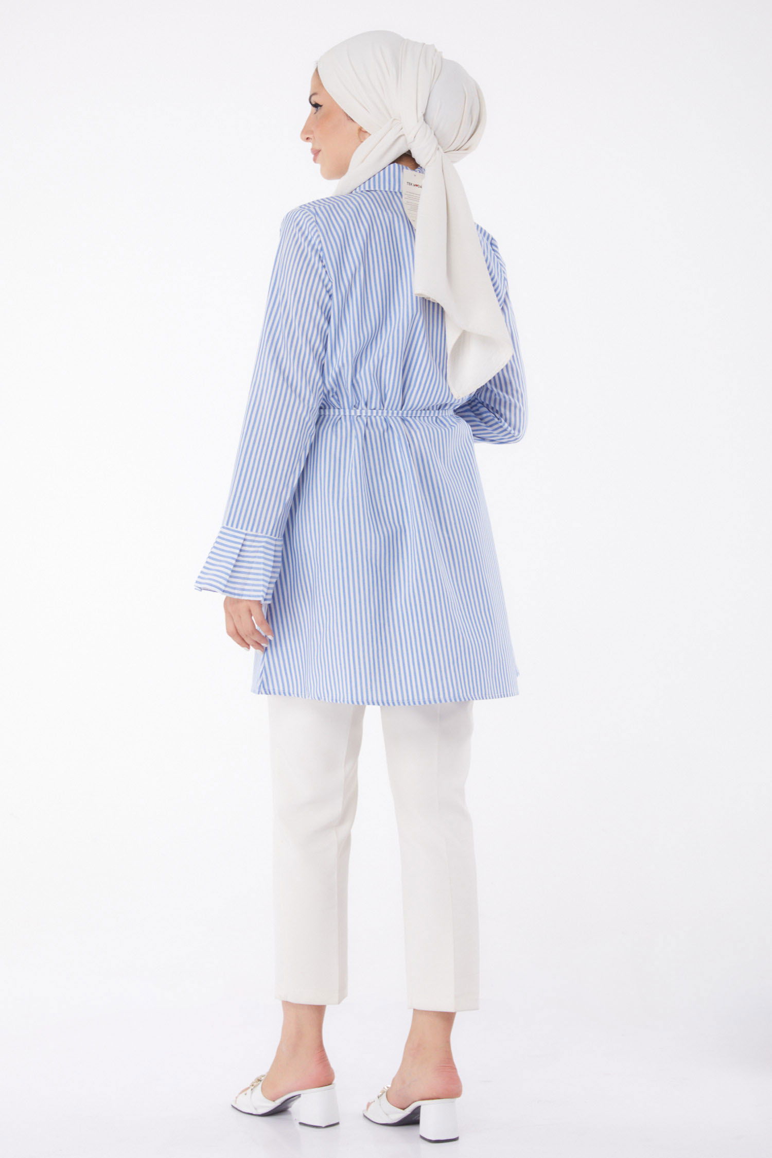 Çizgili Tunik Mavi - 13272 - 5