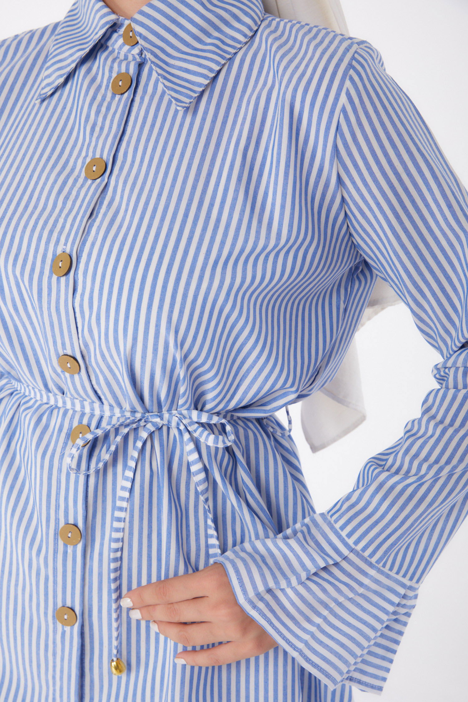 Çizgili Tunik Mavi - 13272 - 6