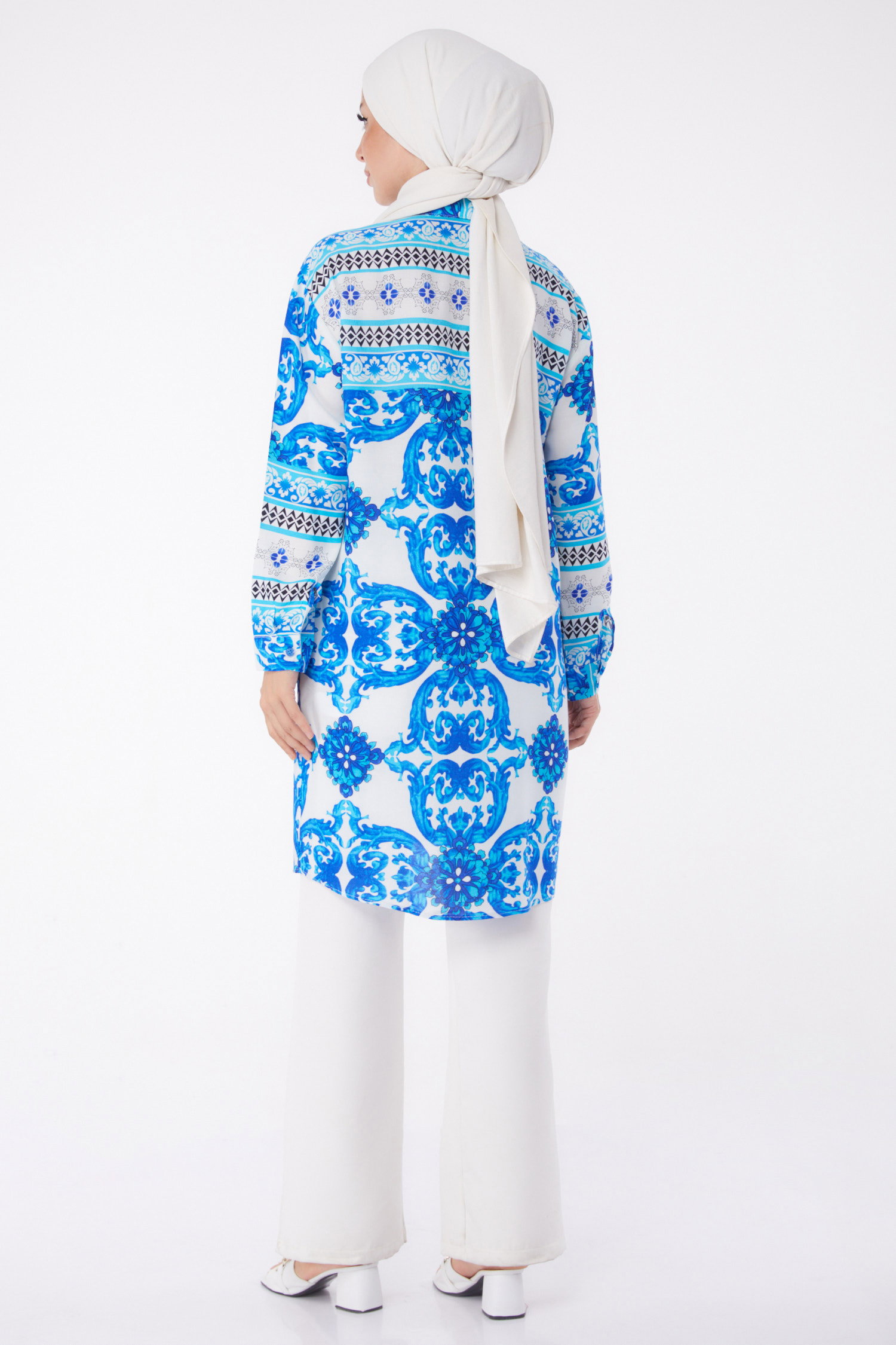 Desenli Tunik Mavi - 26006 - 5