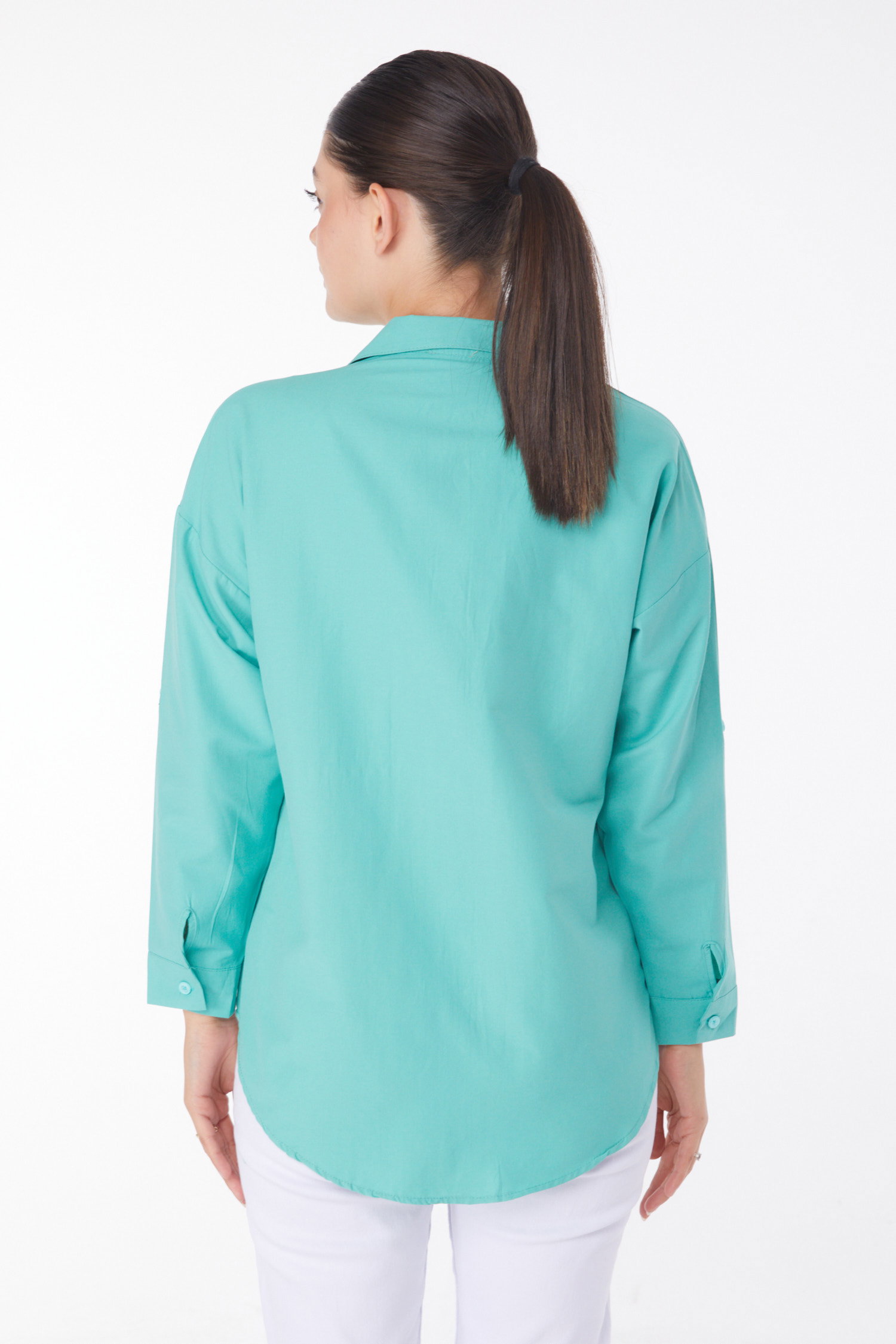 Taşlı Gömlek Mint - 25909 - 5