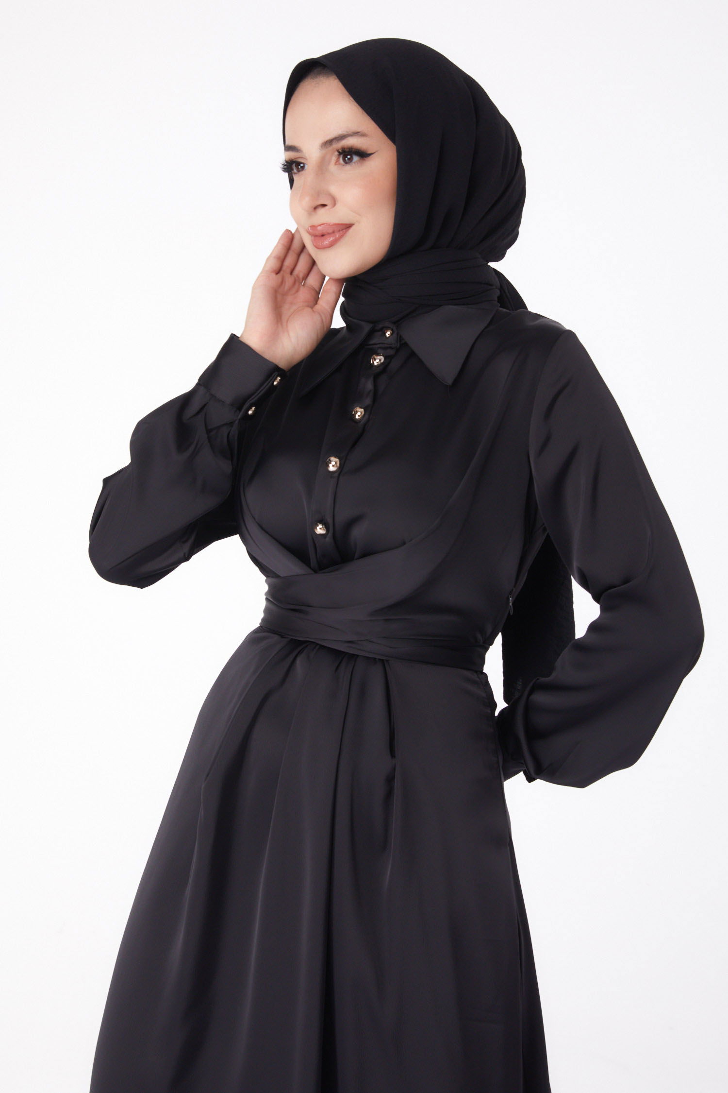 Abiye Elbise Siyah - 26194 - 3
