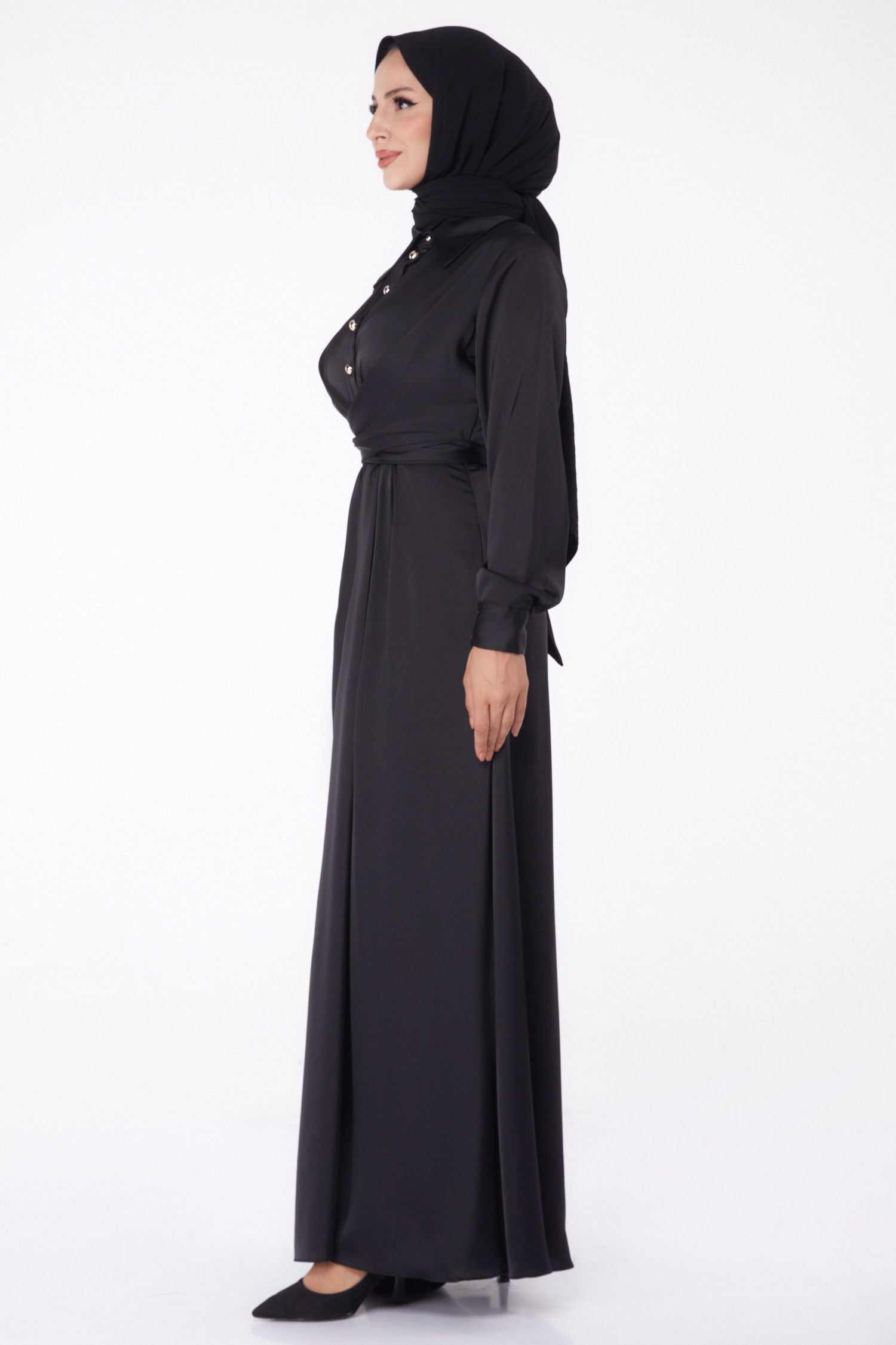 Abiye Elbise Siyah - 26194 - 4
